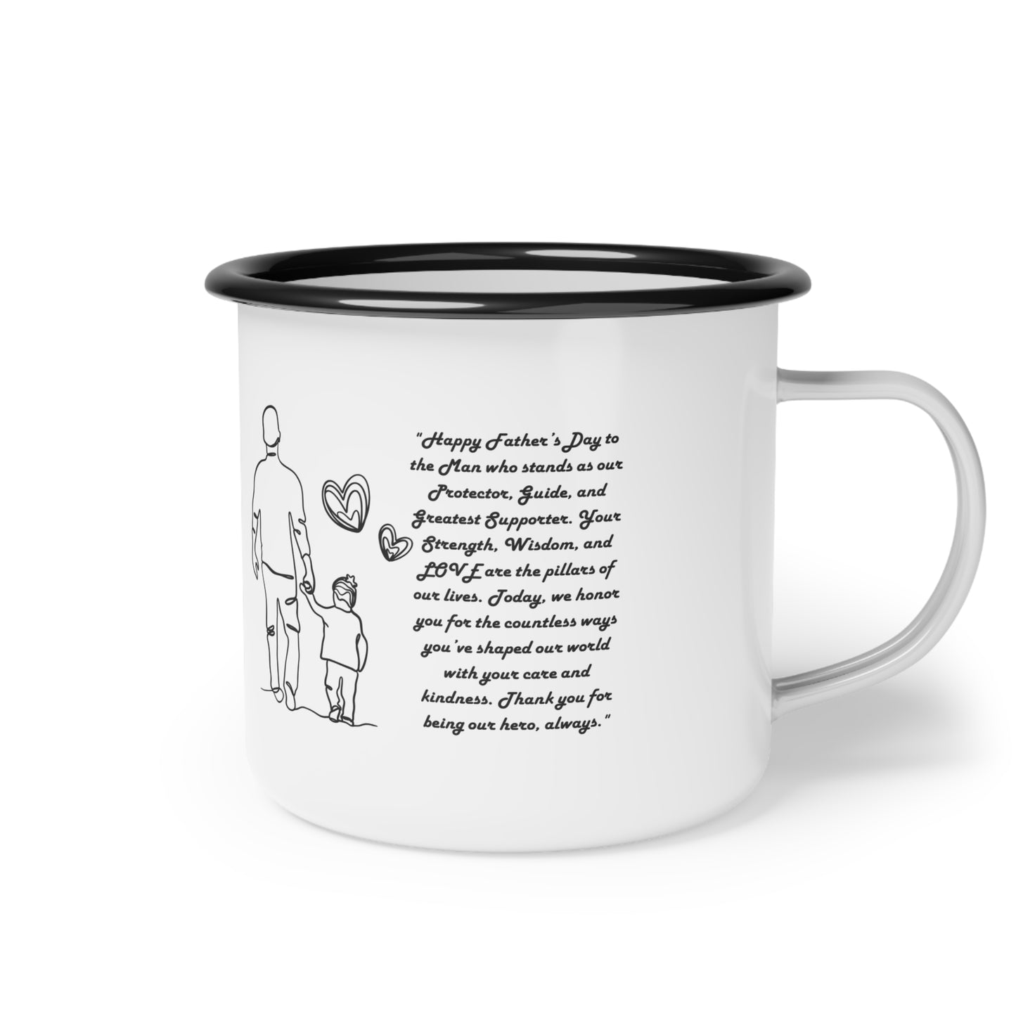 Sentimental Father's Gift Coffee Mug for Dad Personalized Dad Mug Enamel Camp Cup