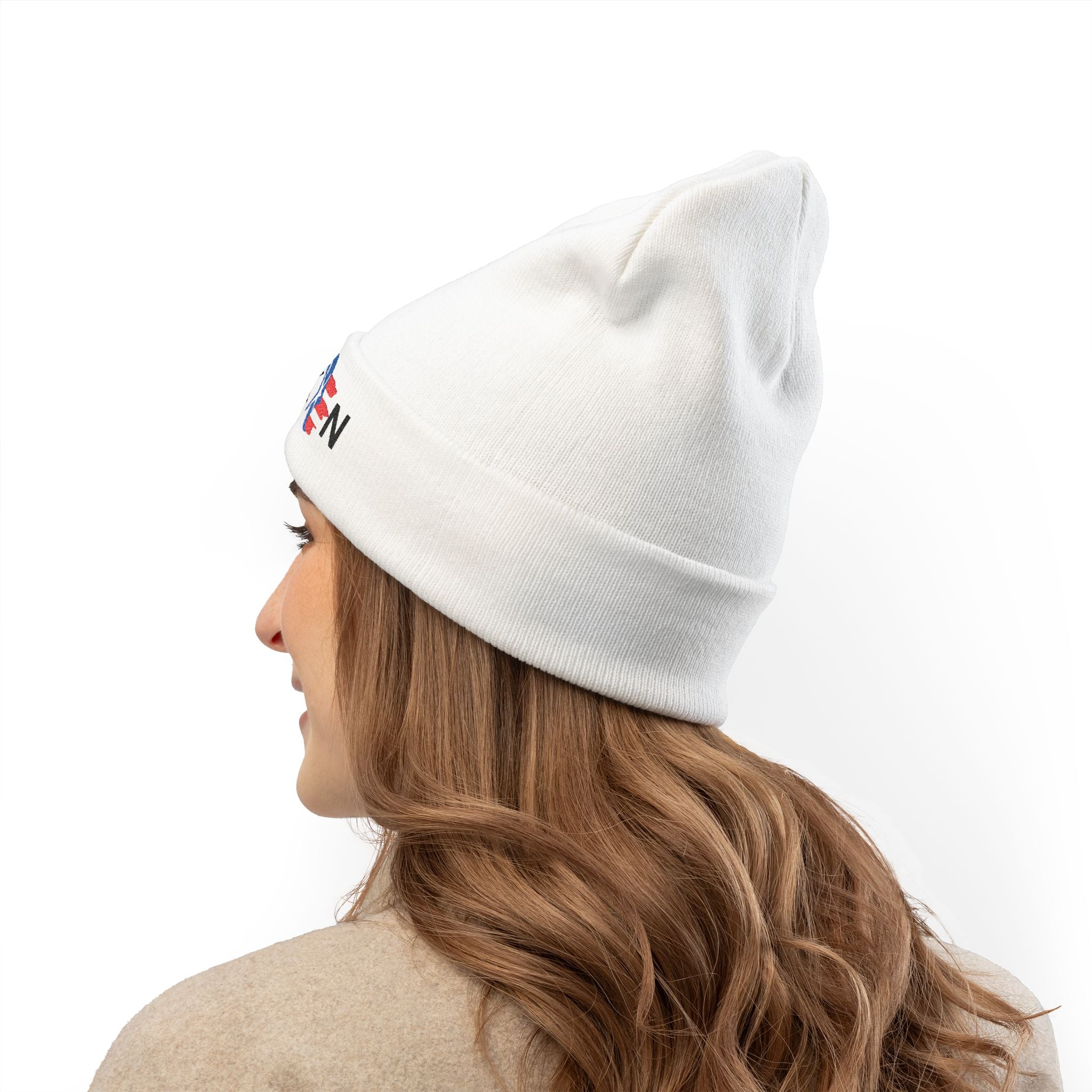 Boricua Winter Beanie – Puerto Rico Pride Knit Hat — Colorful Borough Icon Letters