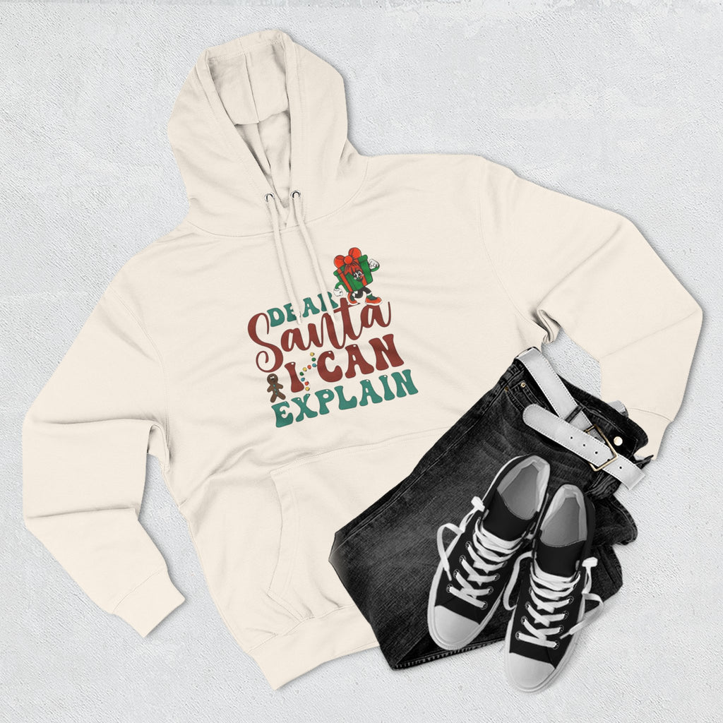 Christmas Hoodie “Dear Santa I Can Explain” Funny Holiday Pullover Christmas T-Shirts and Sweatshirts Collection