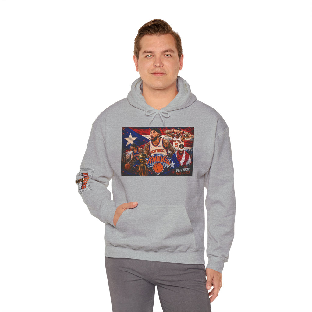 NY-K Retro Player Collage Hoodie — Basketball Fan Sweatshirt