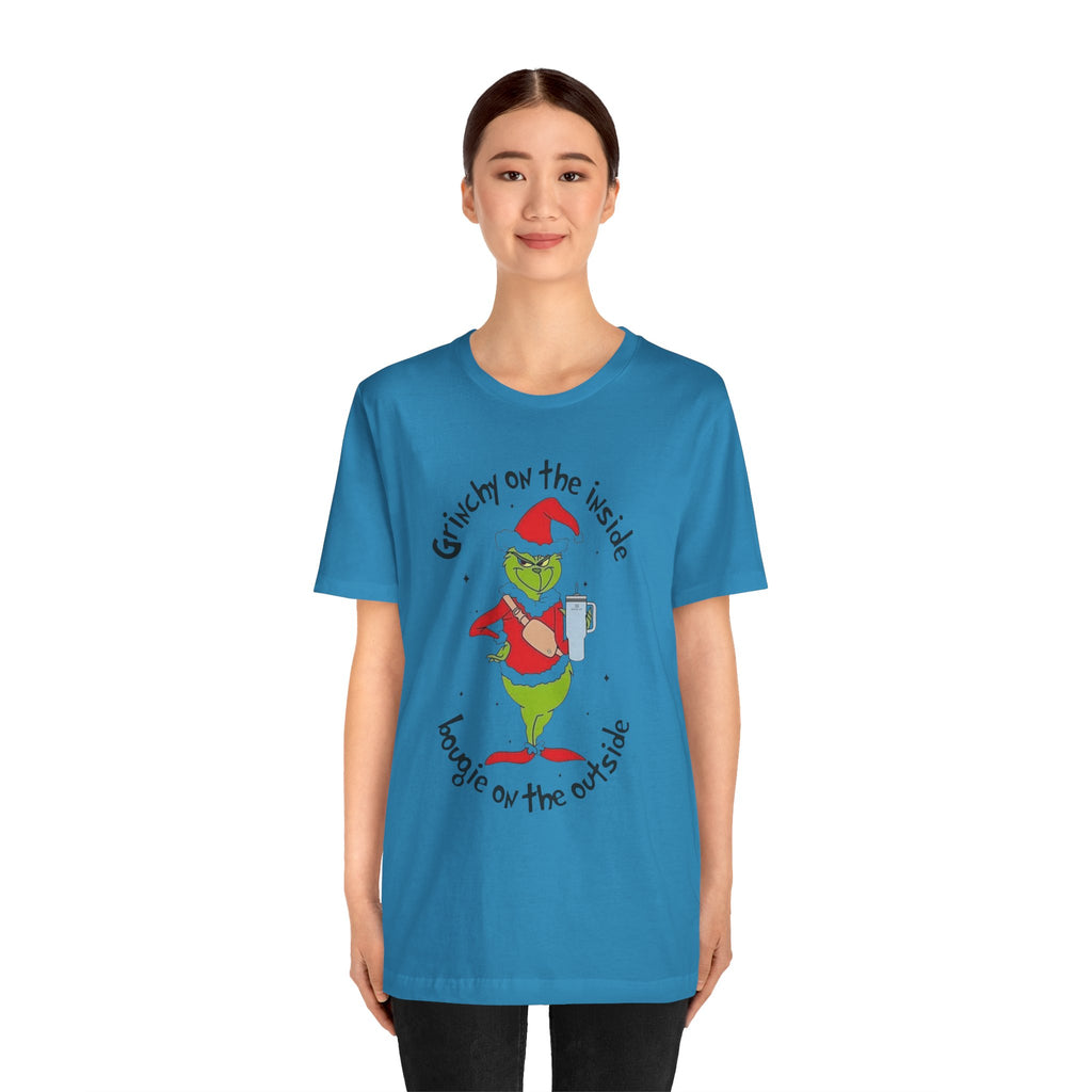 Grinch-Inspired Holiday Tee: 'Grinchy on the Inside, Boogie on the Outside'