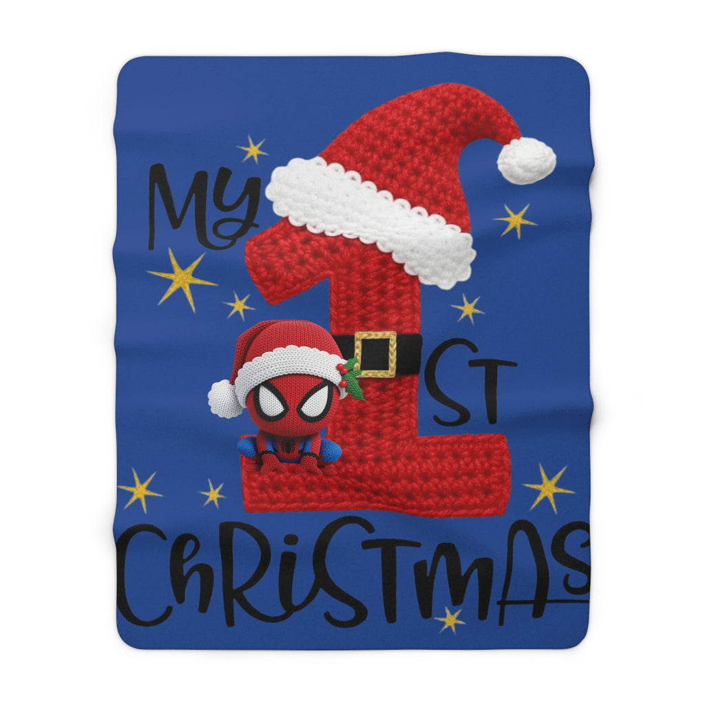 Santa’s Little Snuggle Blanket Sherpa Blanket  "My 1st Christmas" Baby Holiday Throw