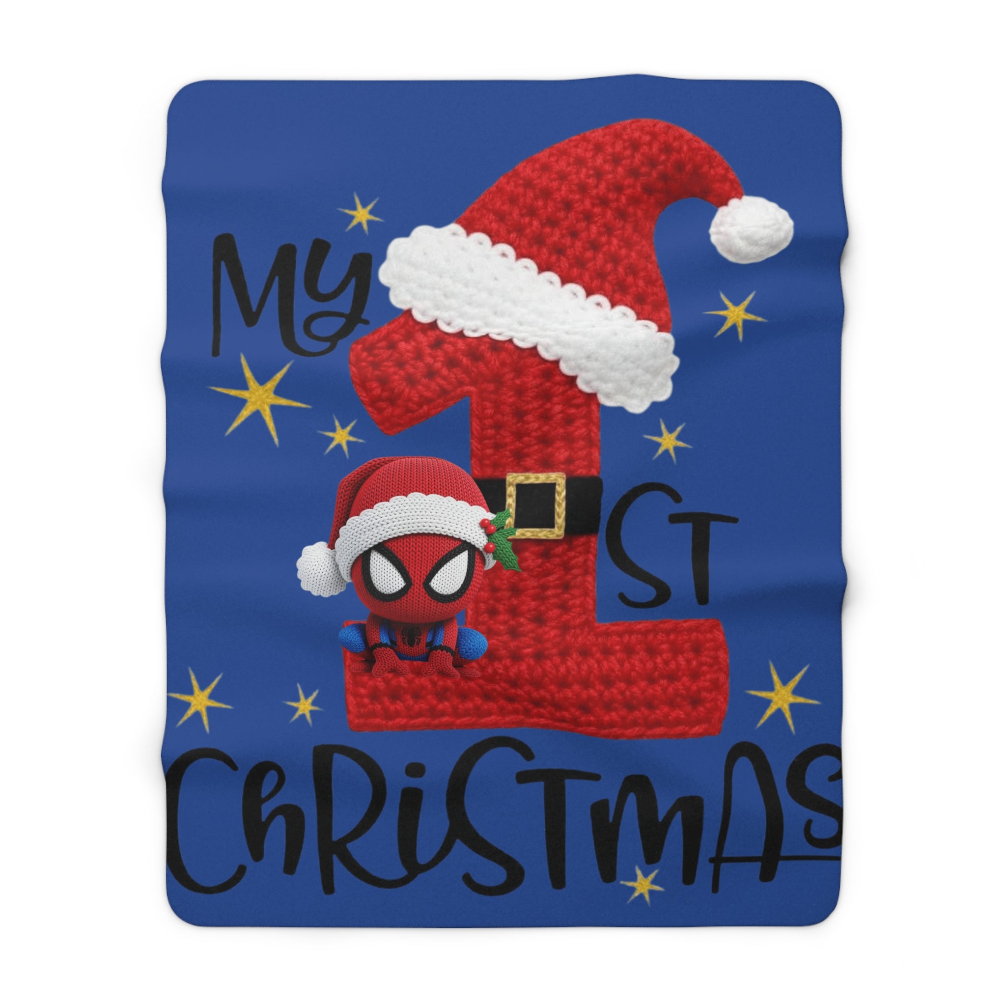 Santa’s Little Snuggle Blanket Sherpa Blanket  "My 1st Christmas" Baby Holiday Throw