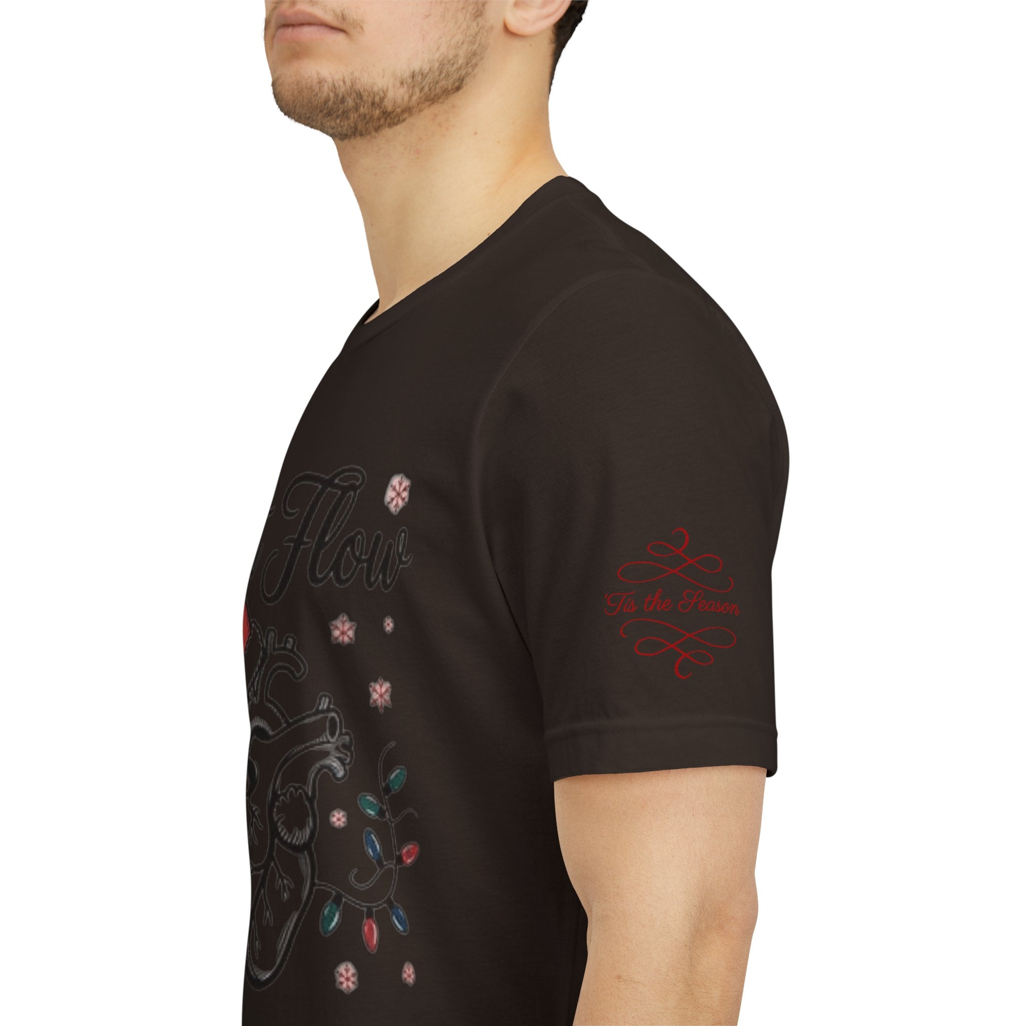 Let It Flow Heart Tee  Christmas Anatomical Heart Shirt