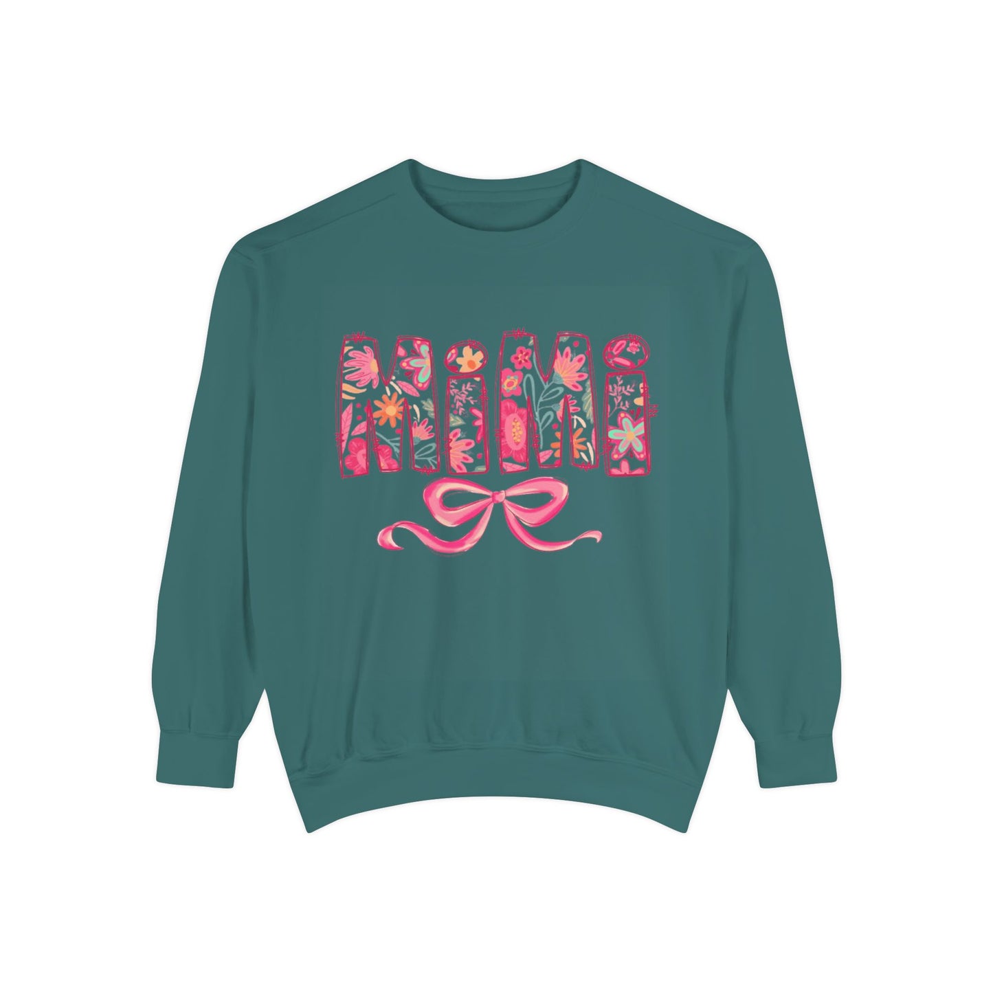 Mama Floral Sweatshirt  Pink Floral 'MAMA' Design with Bow