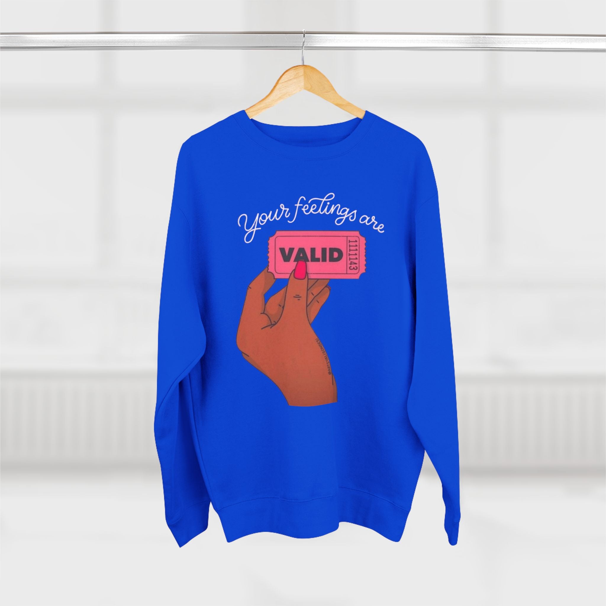 Valid Ticket Crewneck Sweatshirt  Empowerment Graphic Pullover Valentine’s Day sweaters