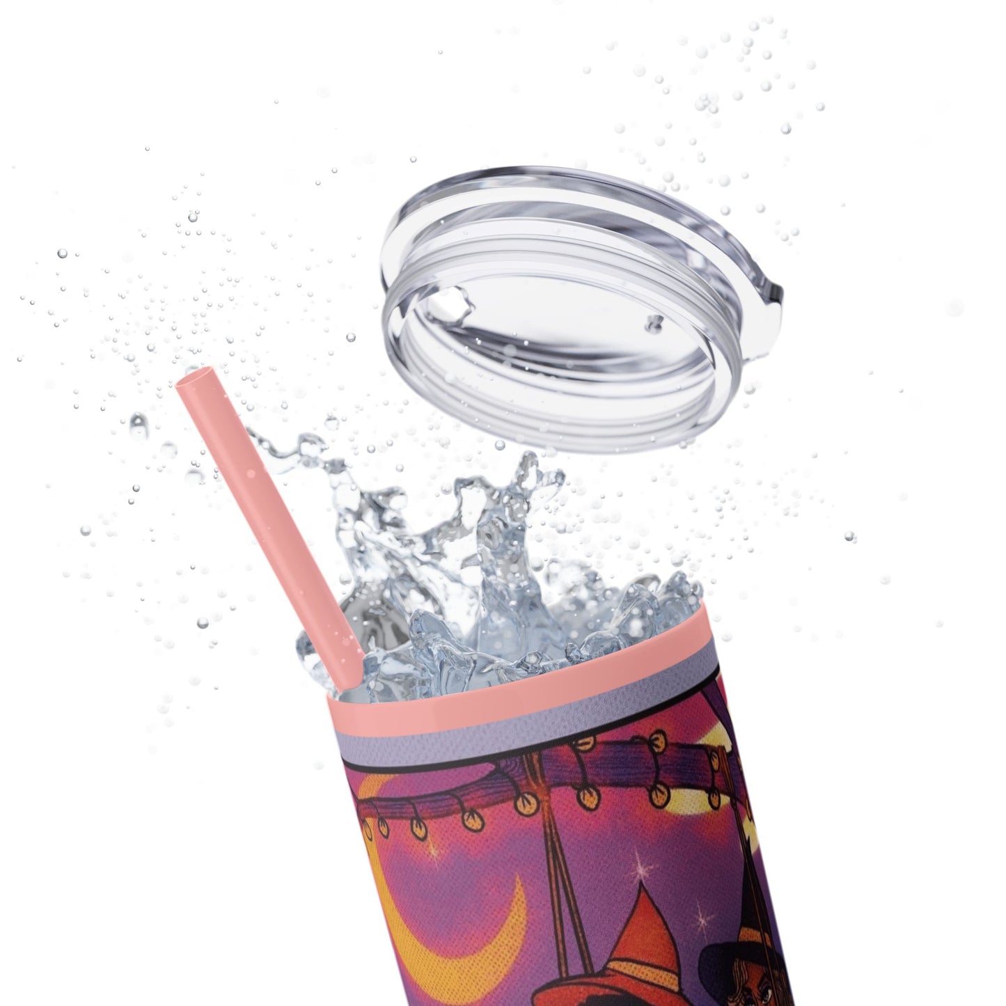 🎁 Spooky season gifts Enchanting Libra Skinny Tumbler with Straw | 20oz | Perfect for Halloween, Witchy Vibes, Astrology Lovers, Gift Idea, Custom Beverage Holder