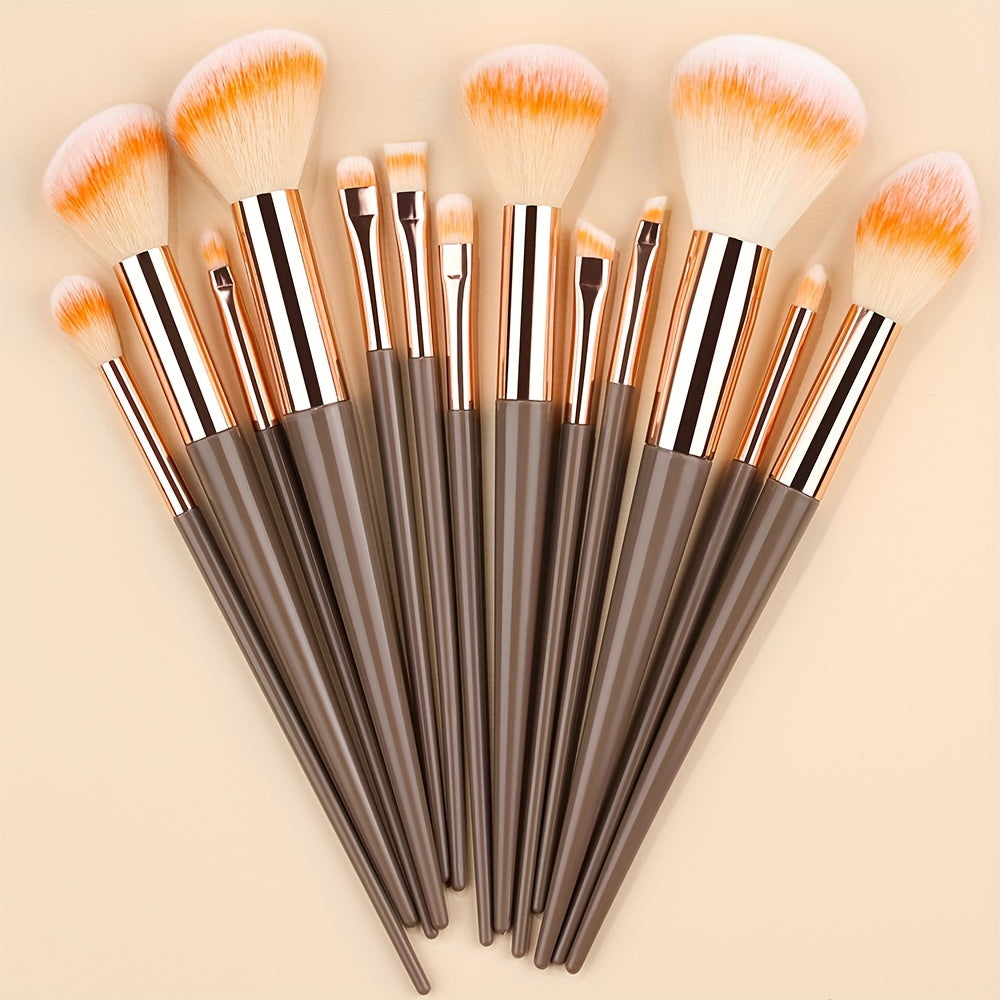 15Pcs Makeup Brush Set Soft Fluffy Professional Cosmetic Foundation Powder Eyeshadow Kabuki Blending Make Up Brush Beauty Tool Ideal For Makeup Beginner And Artist