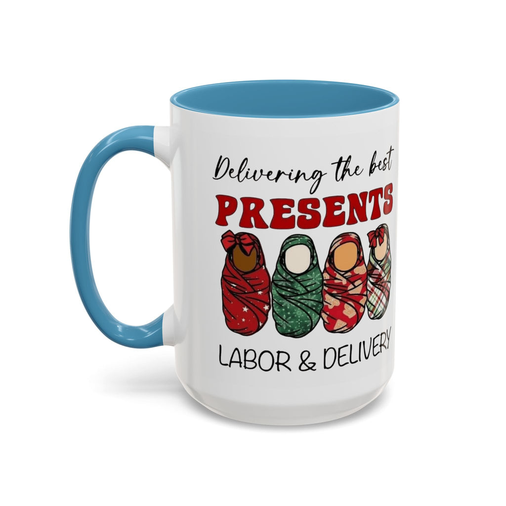 Christmas Presents Delivery Coffee Mug — "Delivering the Best Presents" Accent Mug Medical Christmas Mug,
