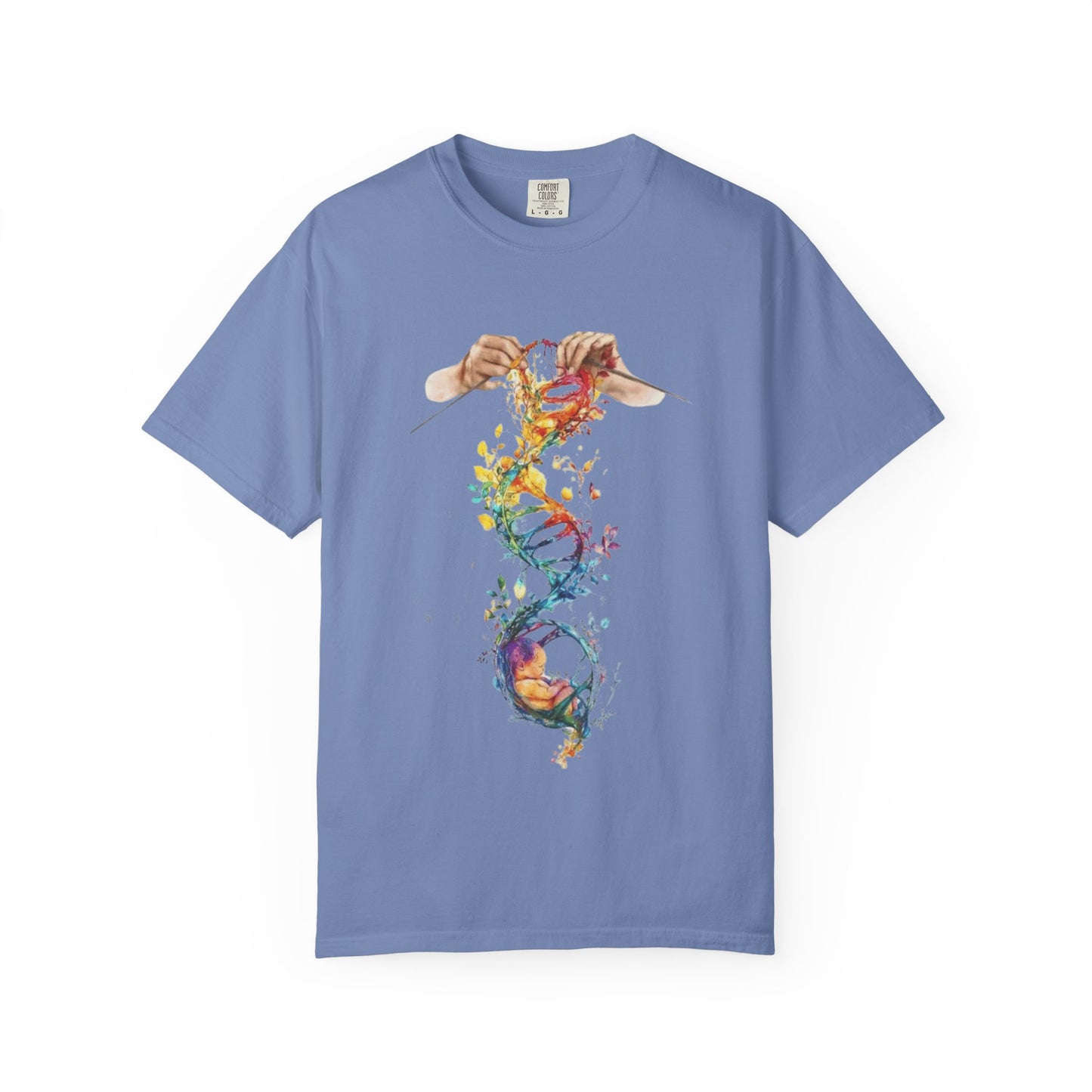 👚 Soft. Stylish. Mom-approved. Order now and gift her something she'll actually wear! Colorful DNA Art Unisex T-shirt, Science Tee, Creative Garment, Gift for Scientists,