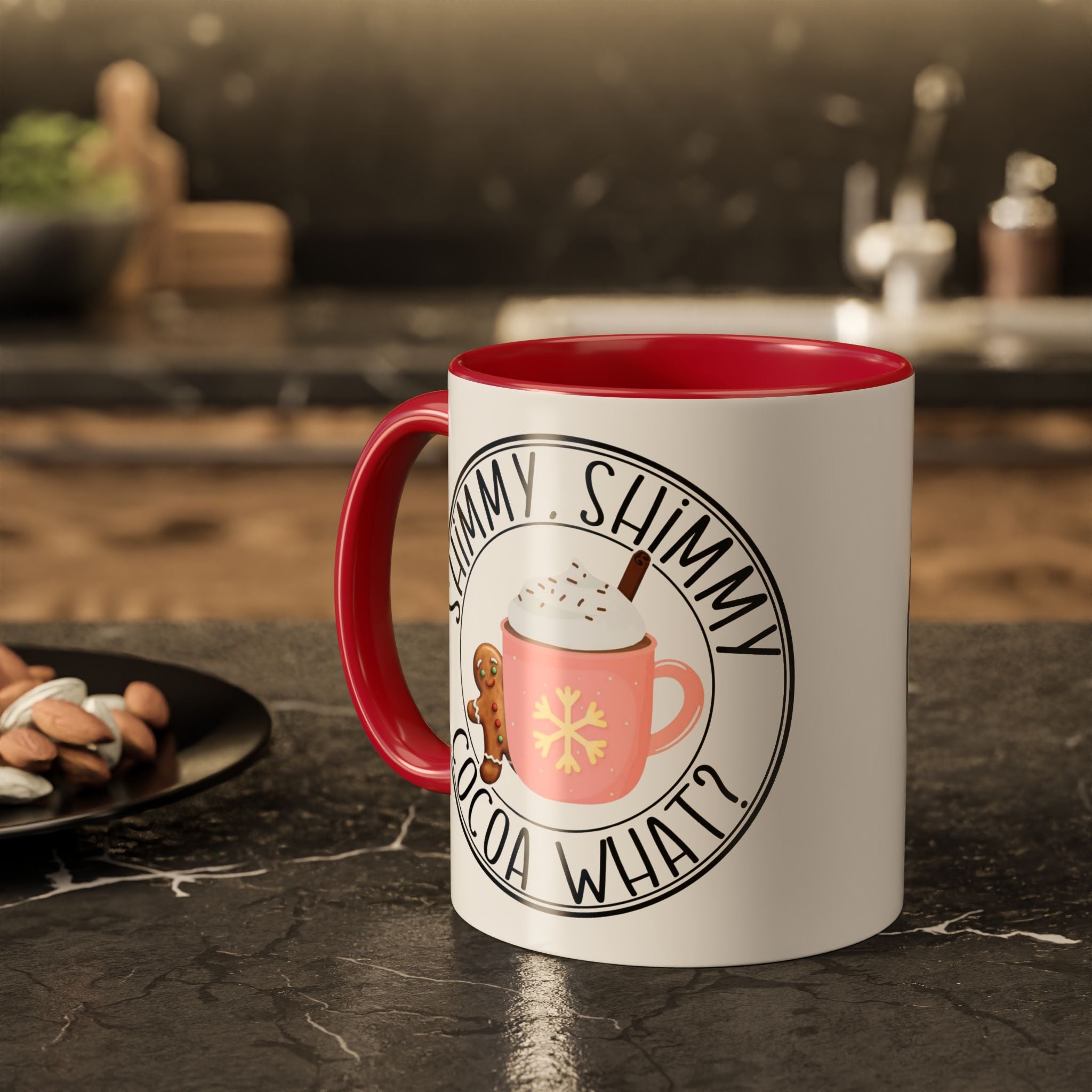 Cute Cocoa Mugs with Gingerbread Design Perfect for Winter Holiday CheerBeverage Cup Christmas Design