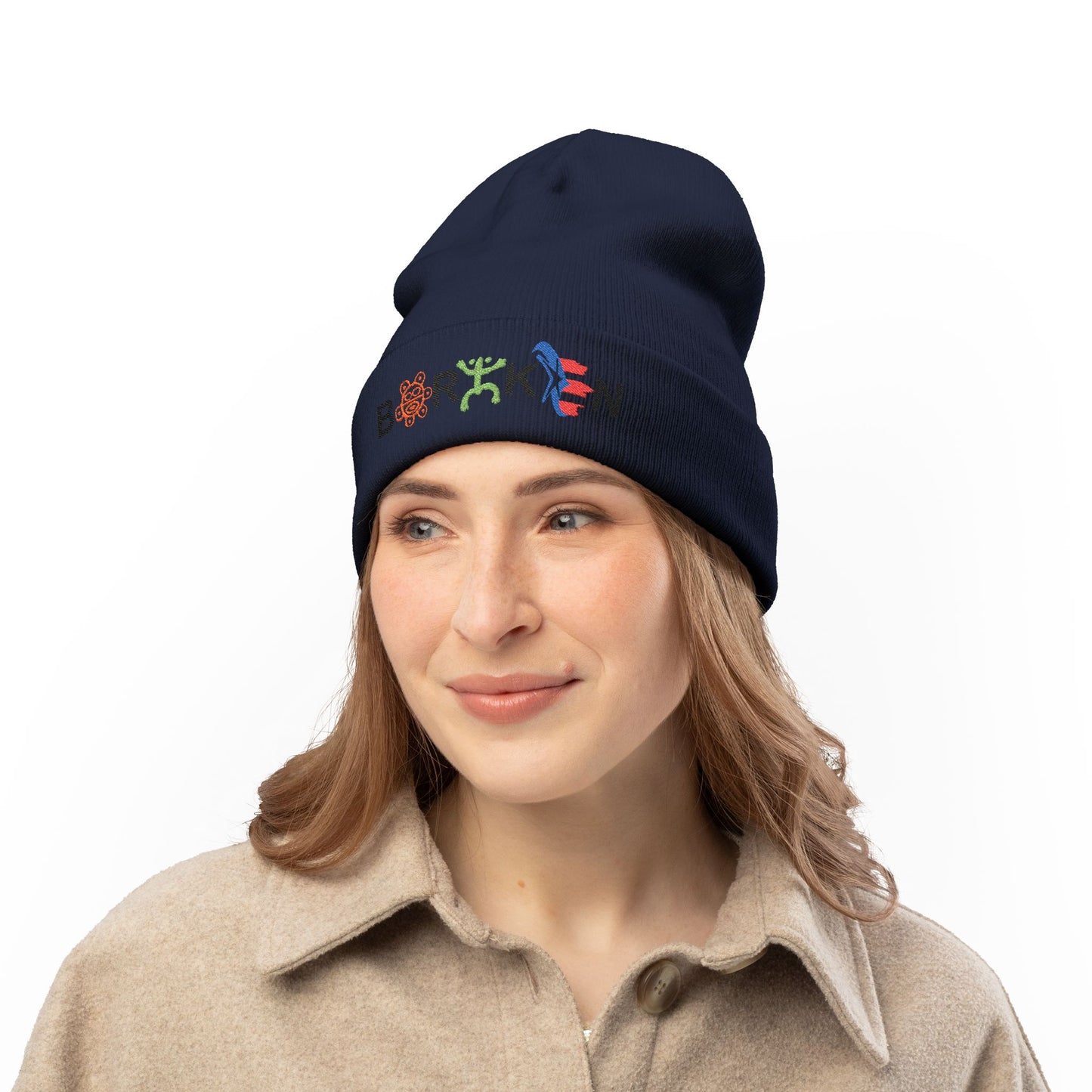 Boricua Winter Beanie – Puerto Rico Pride Knit Hat — Colorful Borough Icon Letters