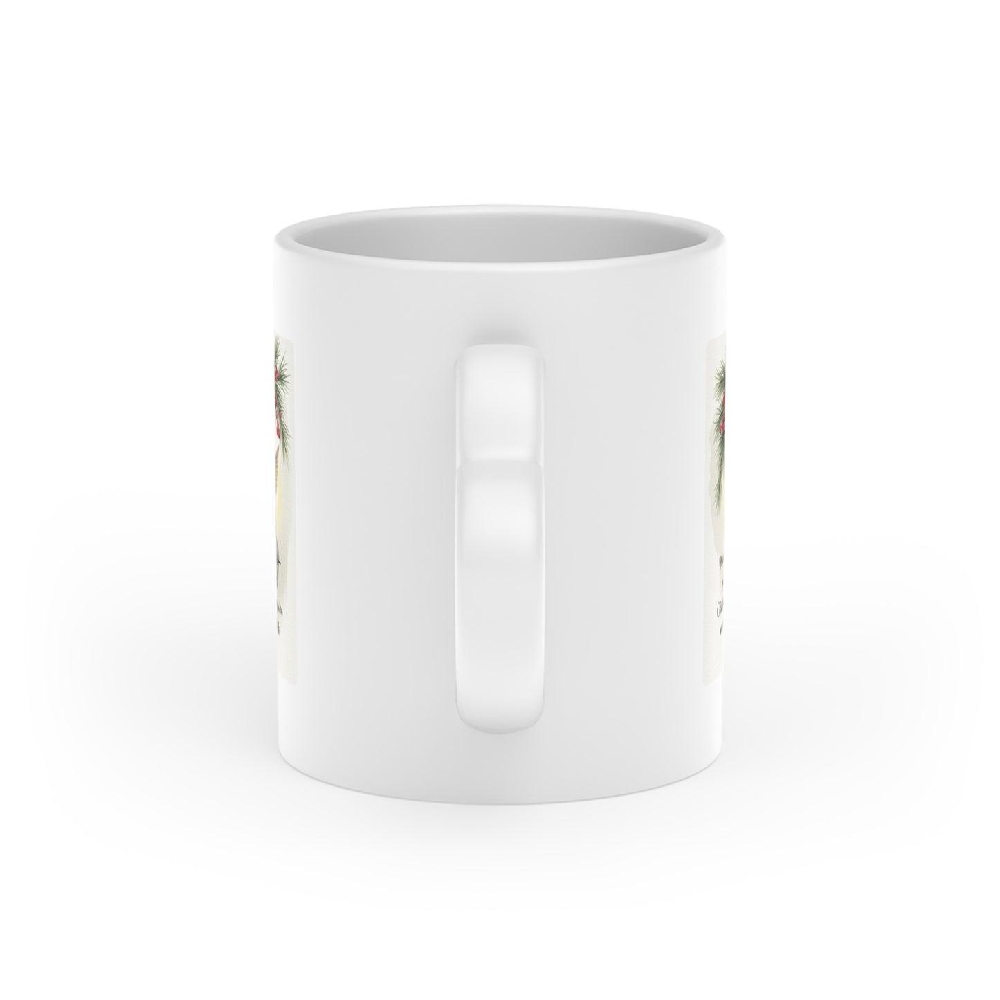 Heart-Shaped Christmas Mug with Angel Design Christmas Mugs | Holiday Coffee Cups with Festive Quotes & Designs