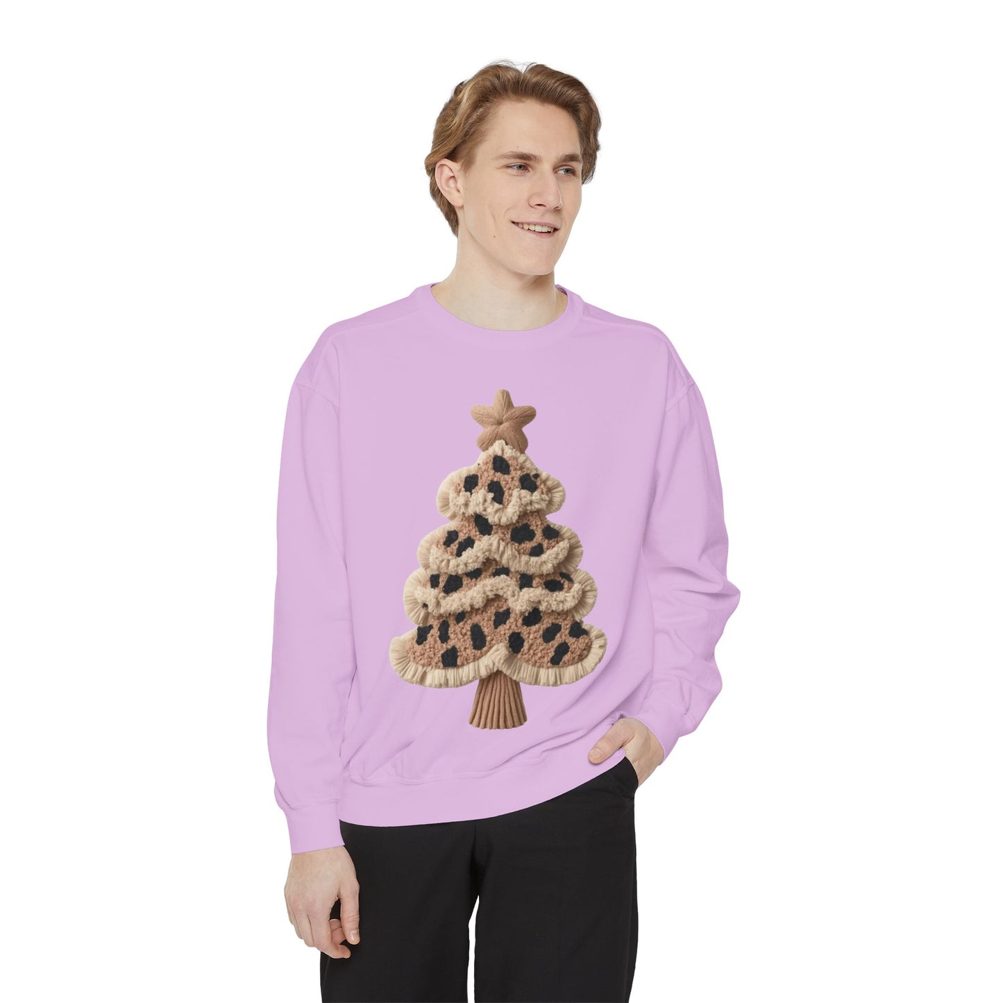 Leopard Knit Christmas Tree Sweatshirt unique festive designs and joyful