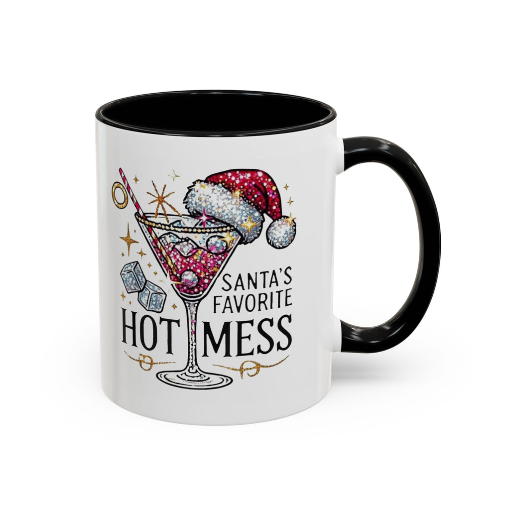 Accent Coffee Mug - "Santa's Favorite Hot Mess" Holiday Cocktail Mug (11/15 oz)