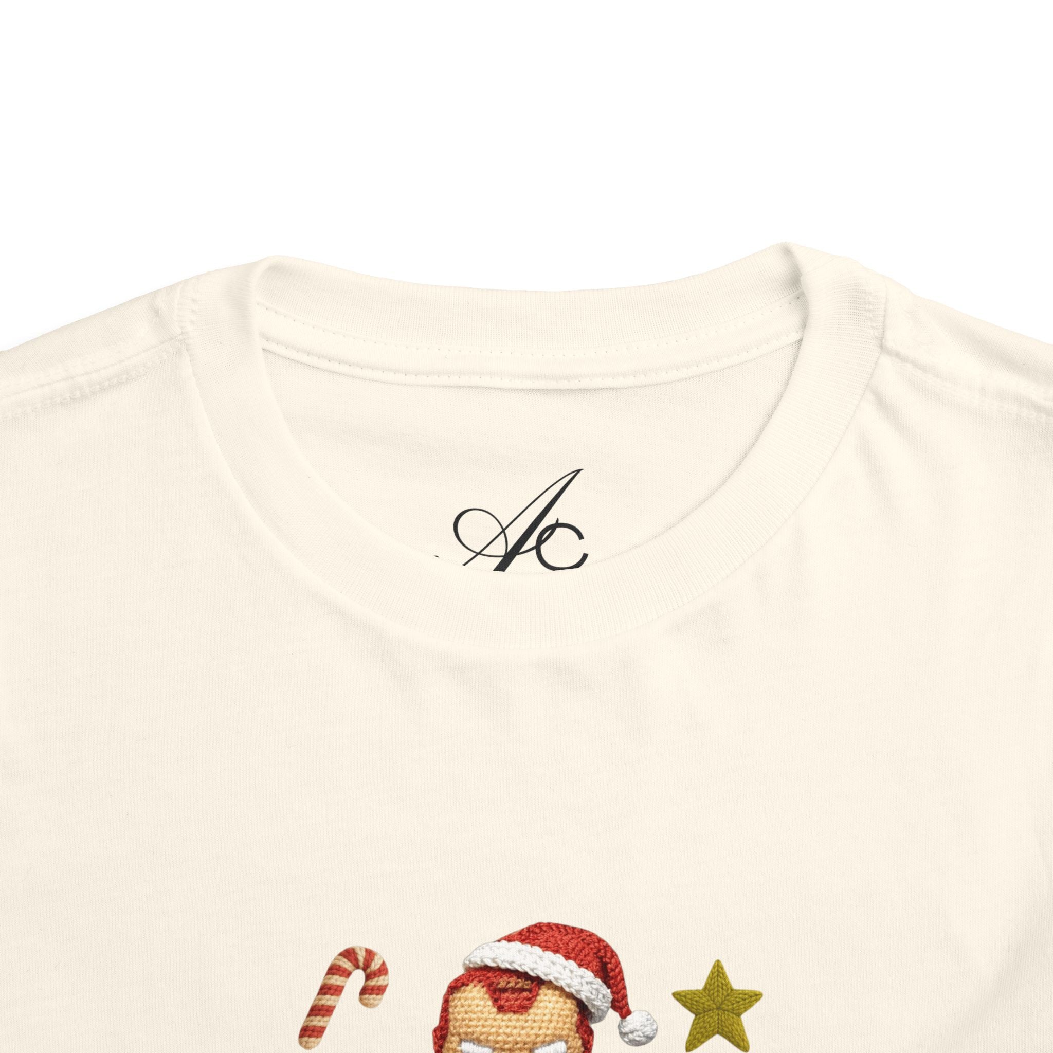 Toddler Tee  Cute Stacked Superhero Christmas Pile christmas kids collection