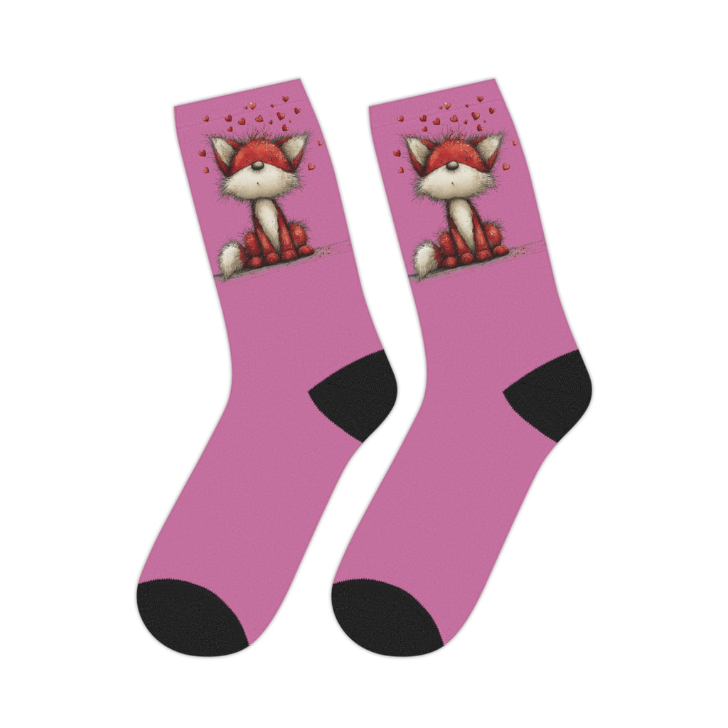 A small gift with lots of heart Valentine Candy Heart Mid-Length Socks
