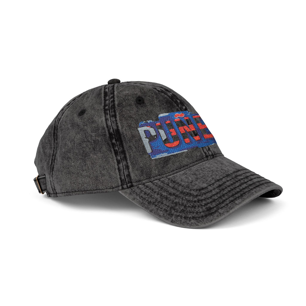 Puerto Rico Pride Knit Hat Vintage Embroidered Cap Puneta Red Hat for Casual Style