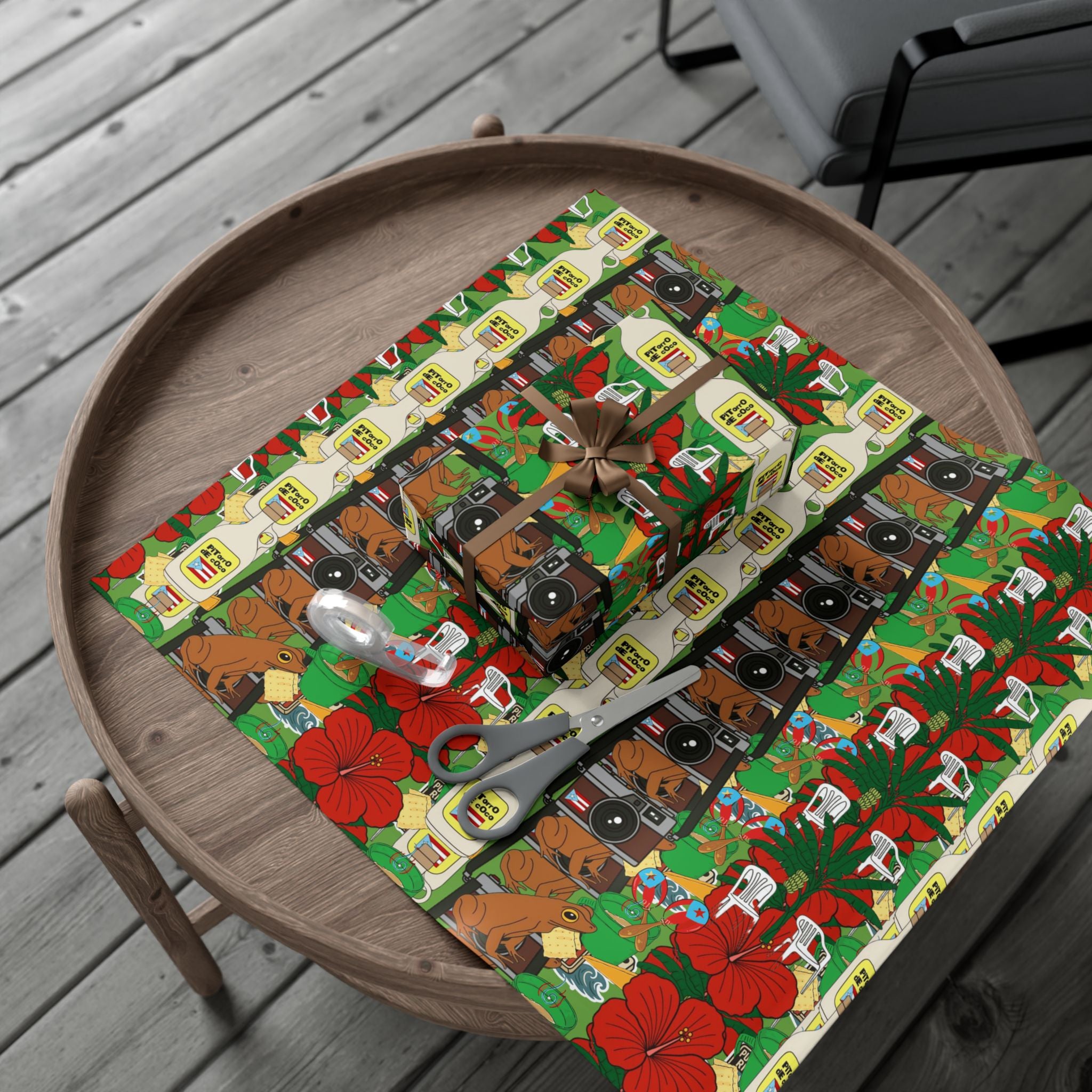 Navidad en Puerto Rico Wrapping Paper – Festive Boricua Holiday Gift Wrap 🇵🇷🎄