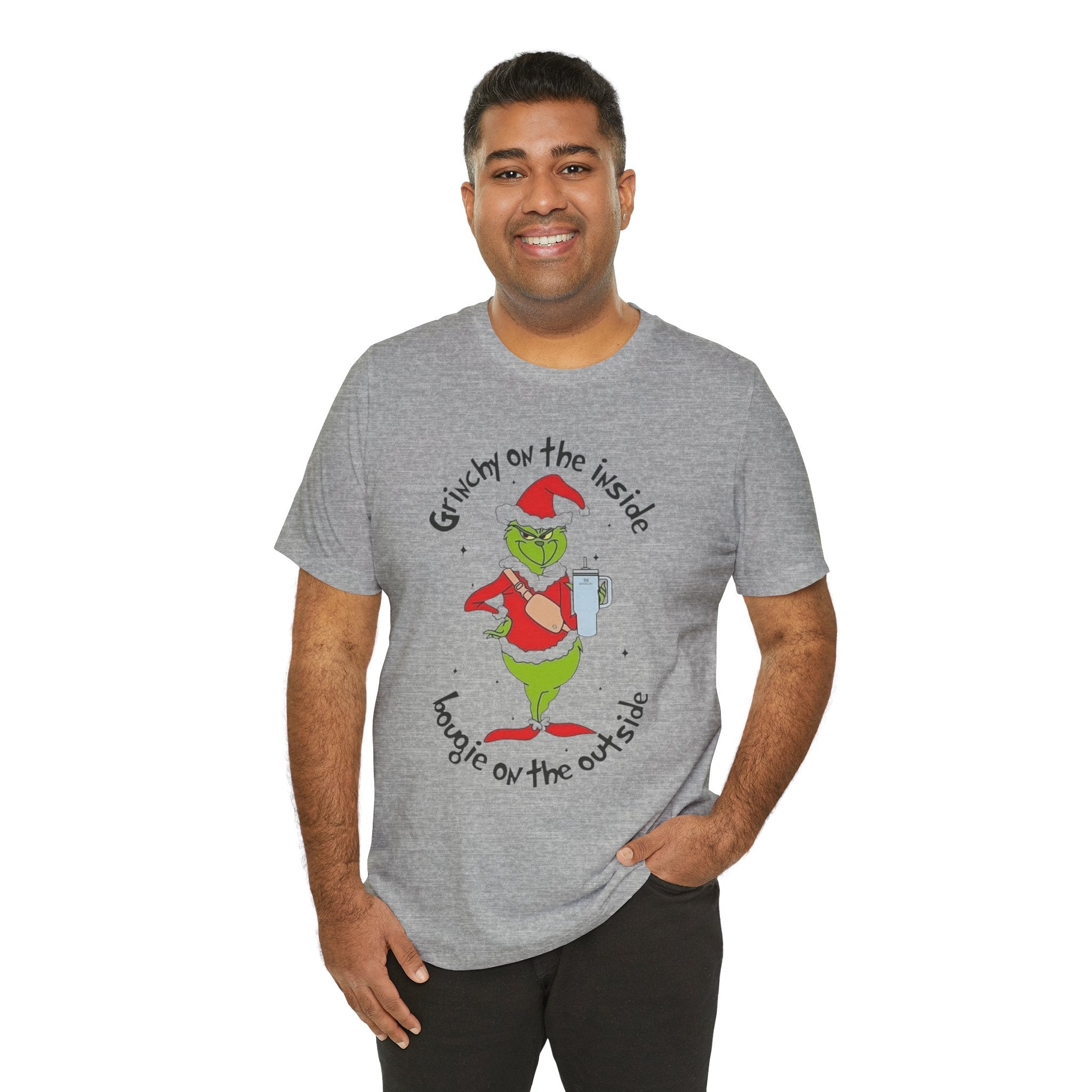 Grinch-Inspired Holiday Tee: 'Grinchy on the Inside, Boogie on the Outside'