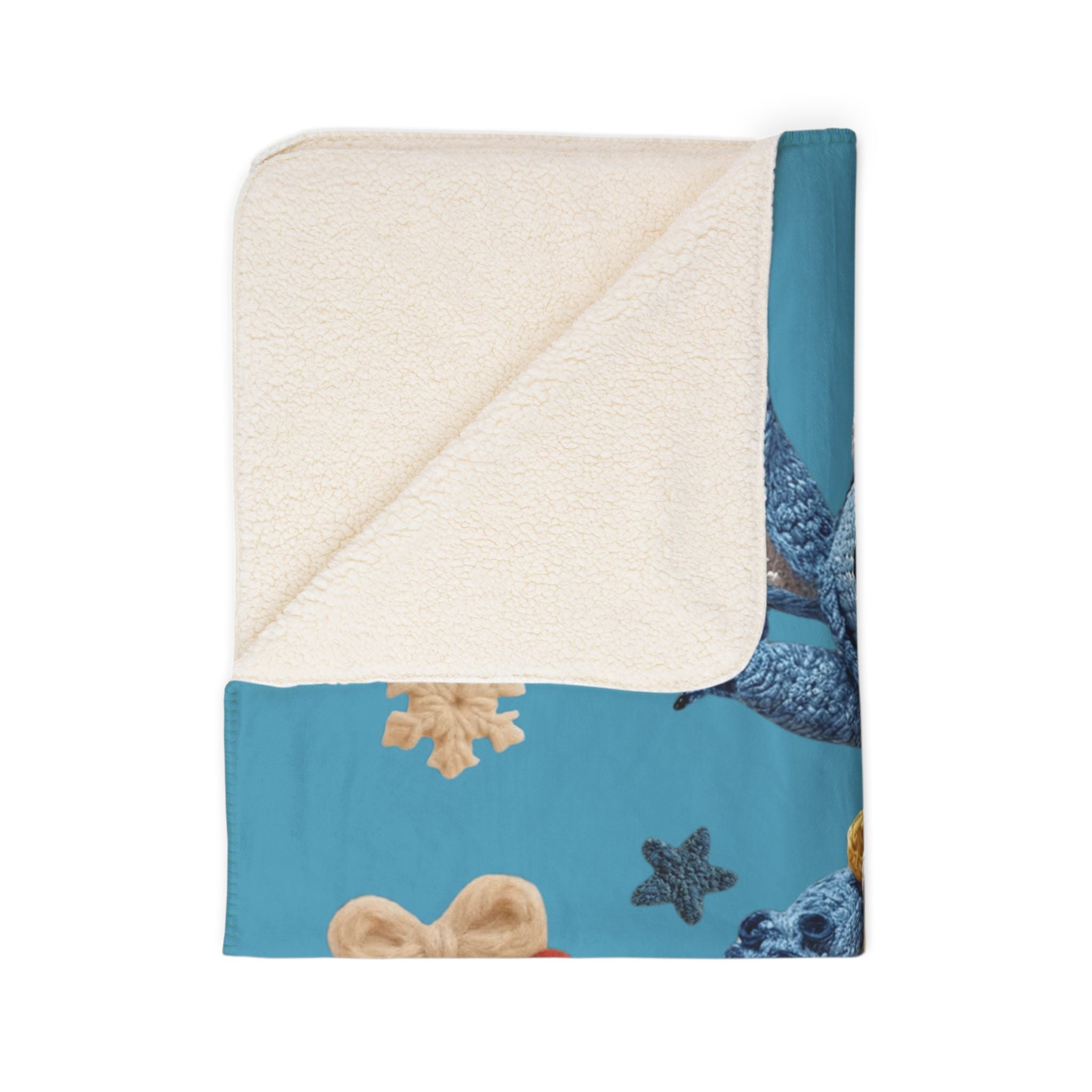 Winter Wonderland Cartoon Fleece Blanket Disney Holiday Plush Stack Fleece Sherpa Blanket  Mickey, Winnie & Stitch Christmas Throw
