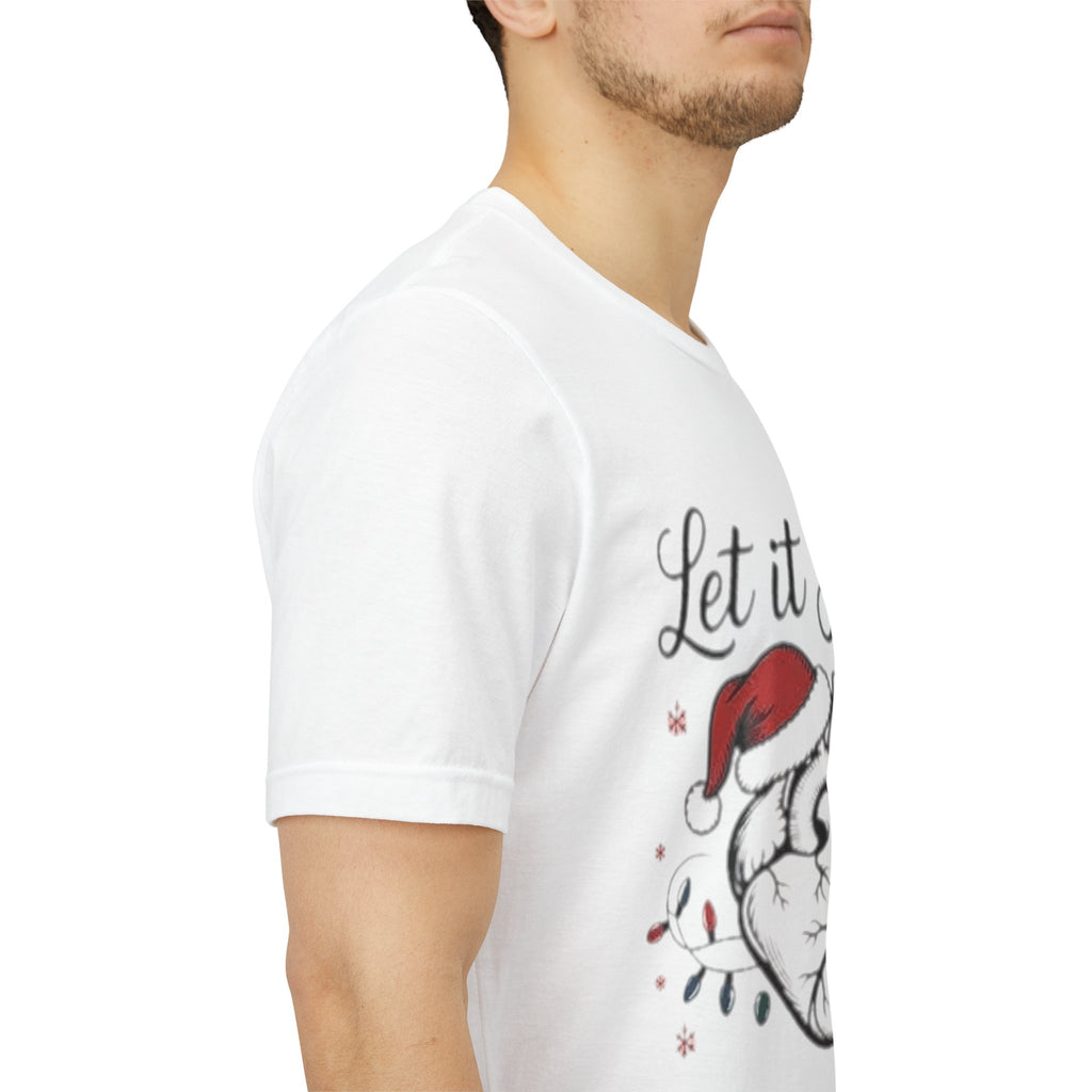 Let It Flow Heart Tee  Christmas Anatomical Heart Shirt