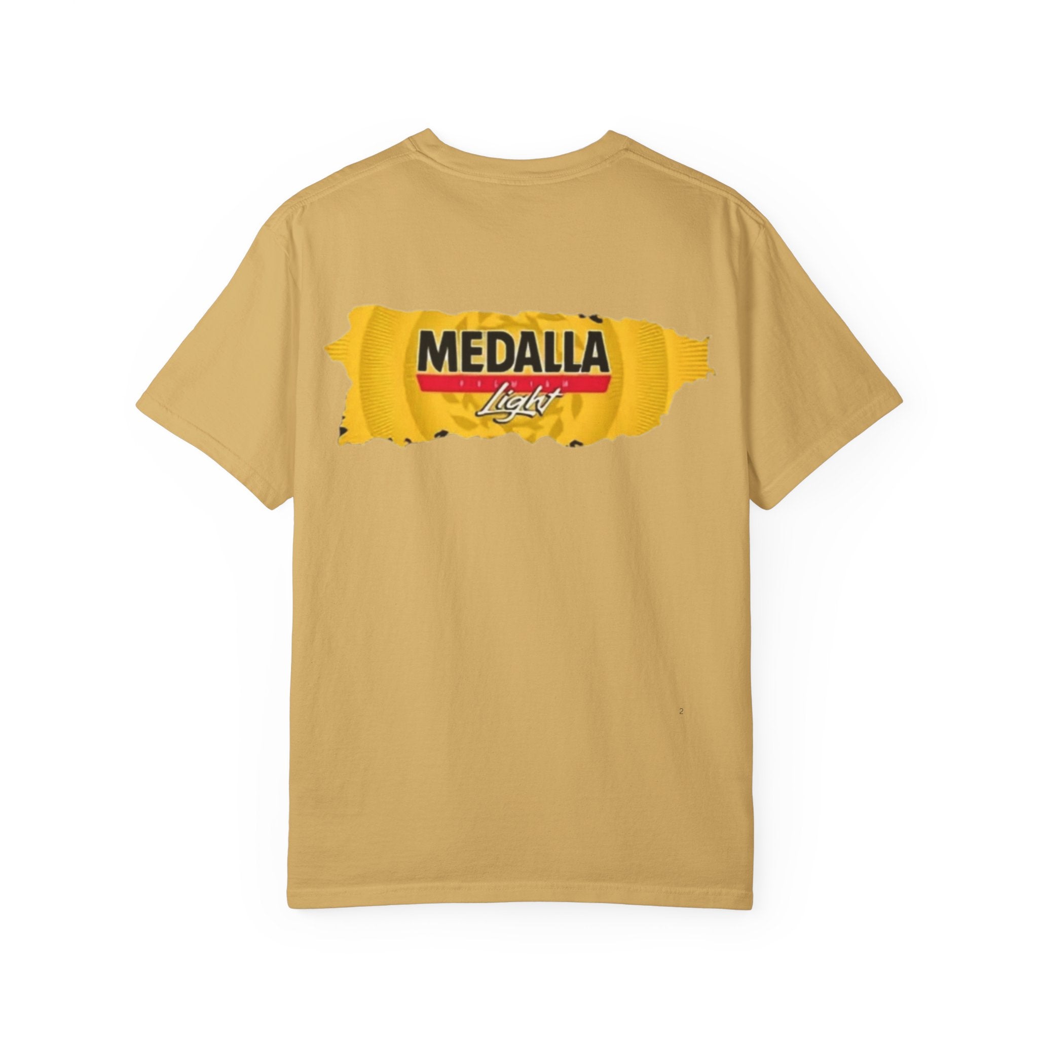 Medalla Light Puerto Rican Beer T-Shirt Coqui Frog Mascot Six-Pack Graphic Tee Puerto Rico’s Navidades