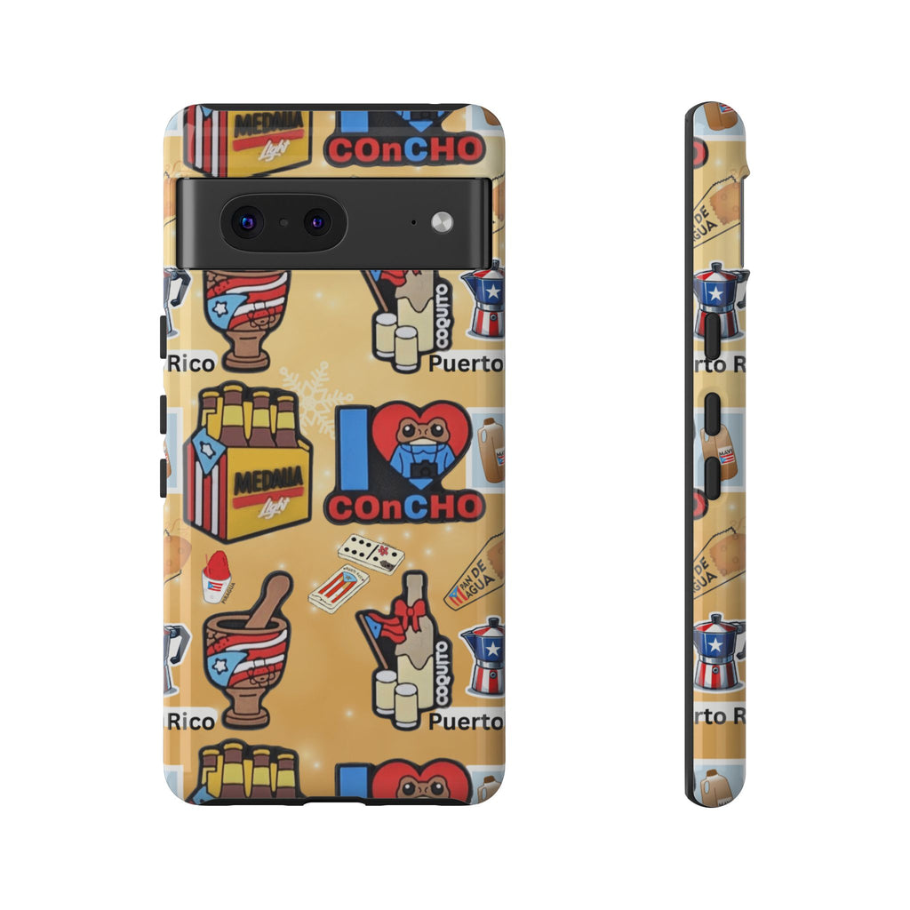 Puerto Rico Sticker Collage Tough Case  ‘I  Concho’ Pattern Phone Case
