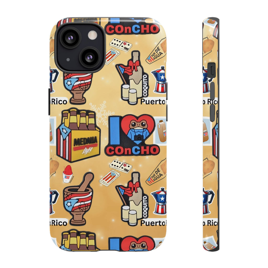 Puerto Rico Sticker Collage Tough Case  ‘I  Concho’ Pattern Phone Case
