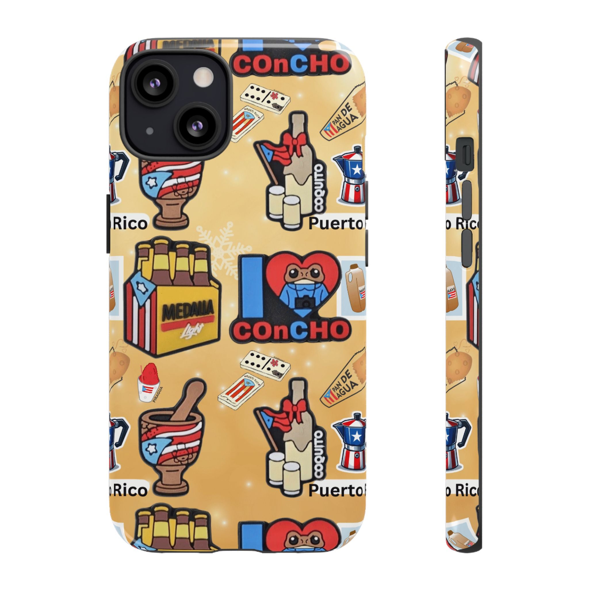 Puerto Rico Sticker Collage Tough Case  ‘I  Concho’ Pattern Phone Case