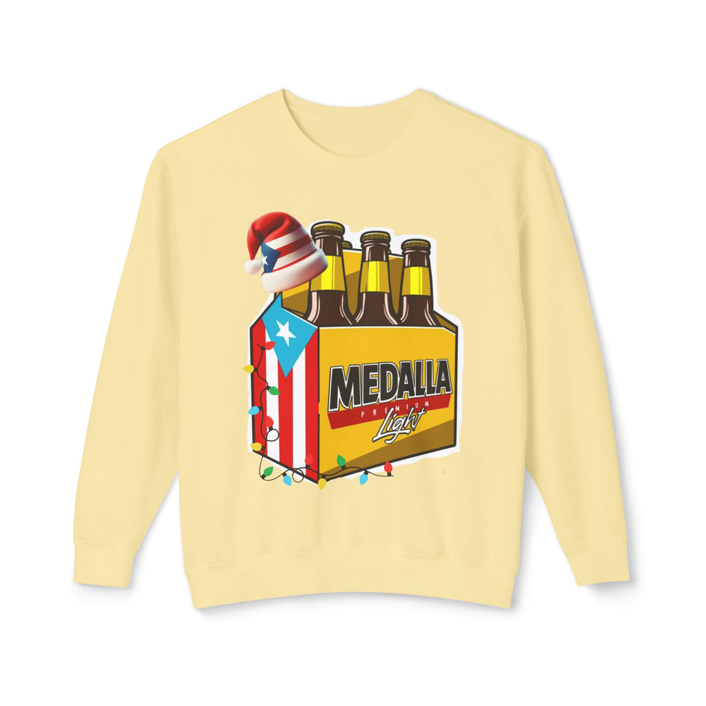 Medalla Light Puerto Rican Holiday Sweatshirt  Navidad Boricua Crewneck Puerto Rico Navidade