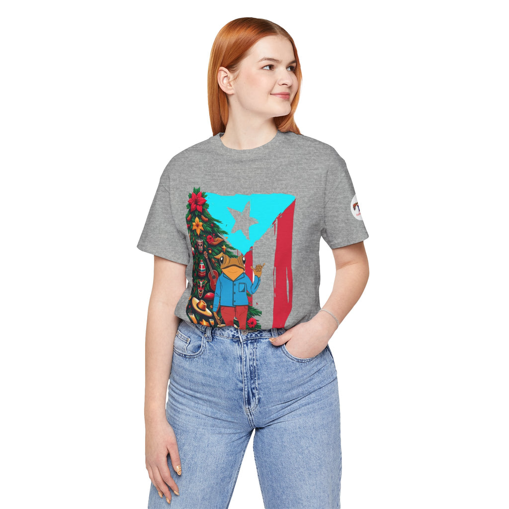 Puerto Rico Holiday T-Shirt  Coquí by Christmas Tree Graphic Puerto Rico’s Navidades