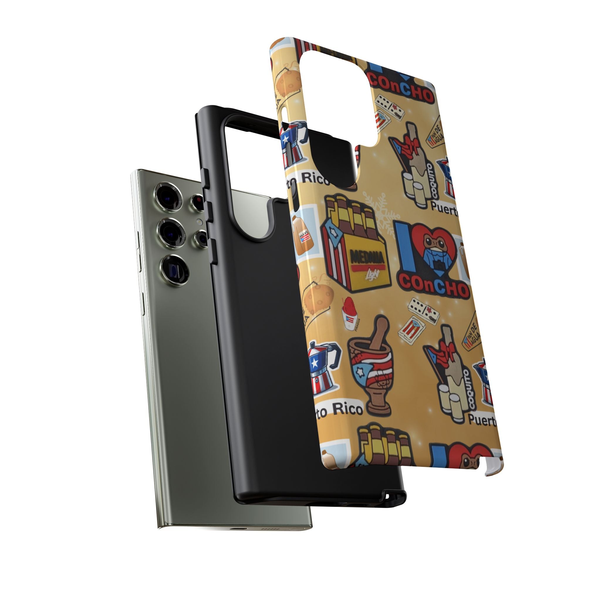 Puerto Rico Sticker Collage Tough Case  ‘I  Concho’ Pattern Phone Case