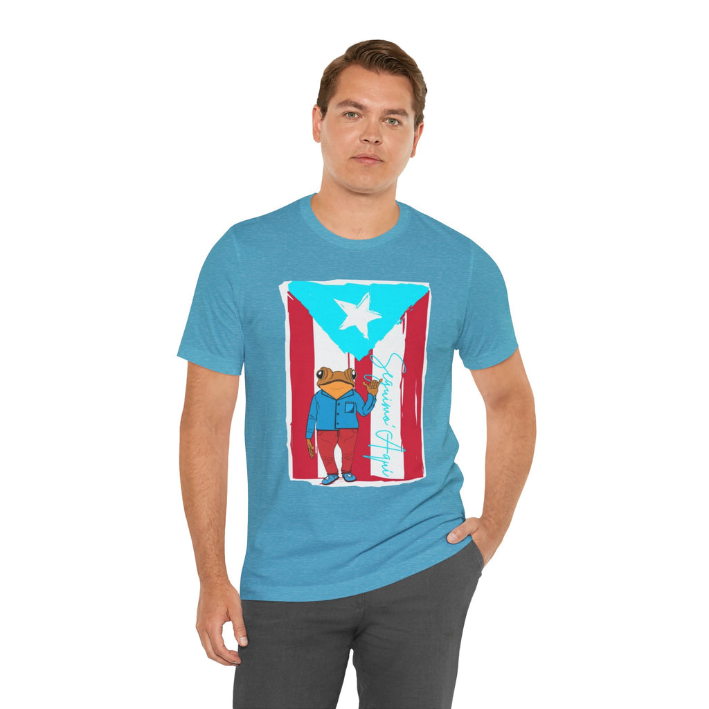 Puerto Rican Coqui Flag T‑Shirt  Boricua Pride Tee