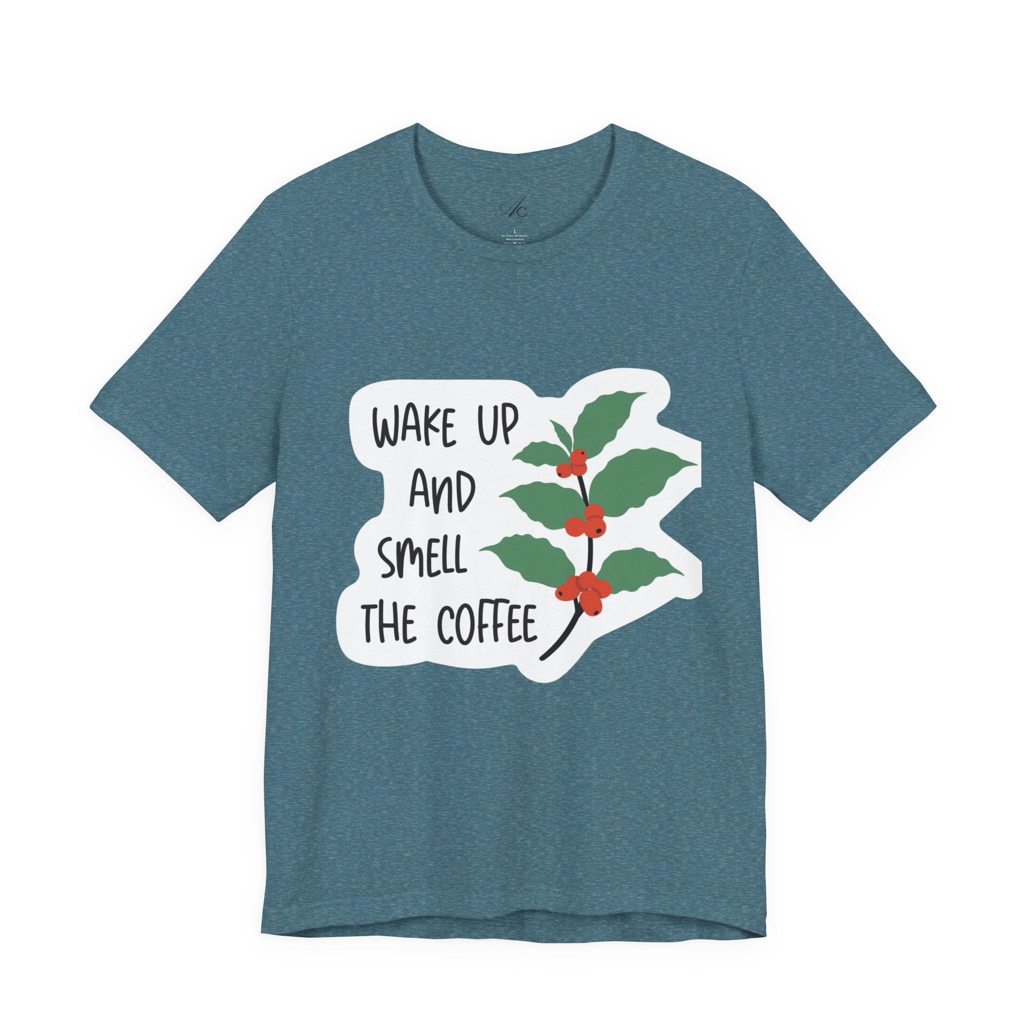 Wake Up and Smell the Coffee Tee  Coffee Plant Graphic T-Shirt