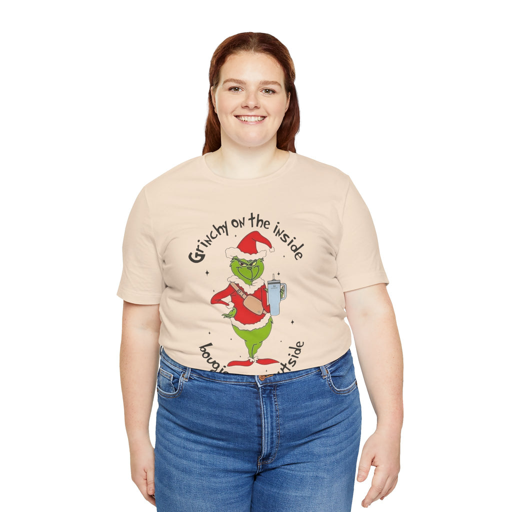 Grinch-Inspired Holiday Tee: 'Grinchy on the Inside, Boogie on the Outside'