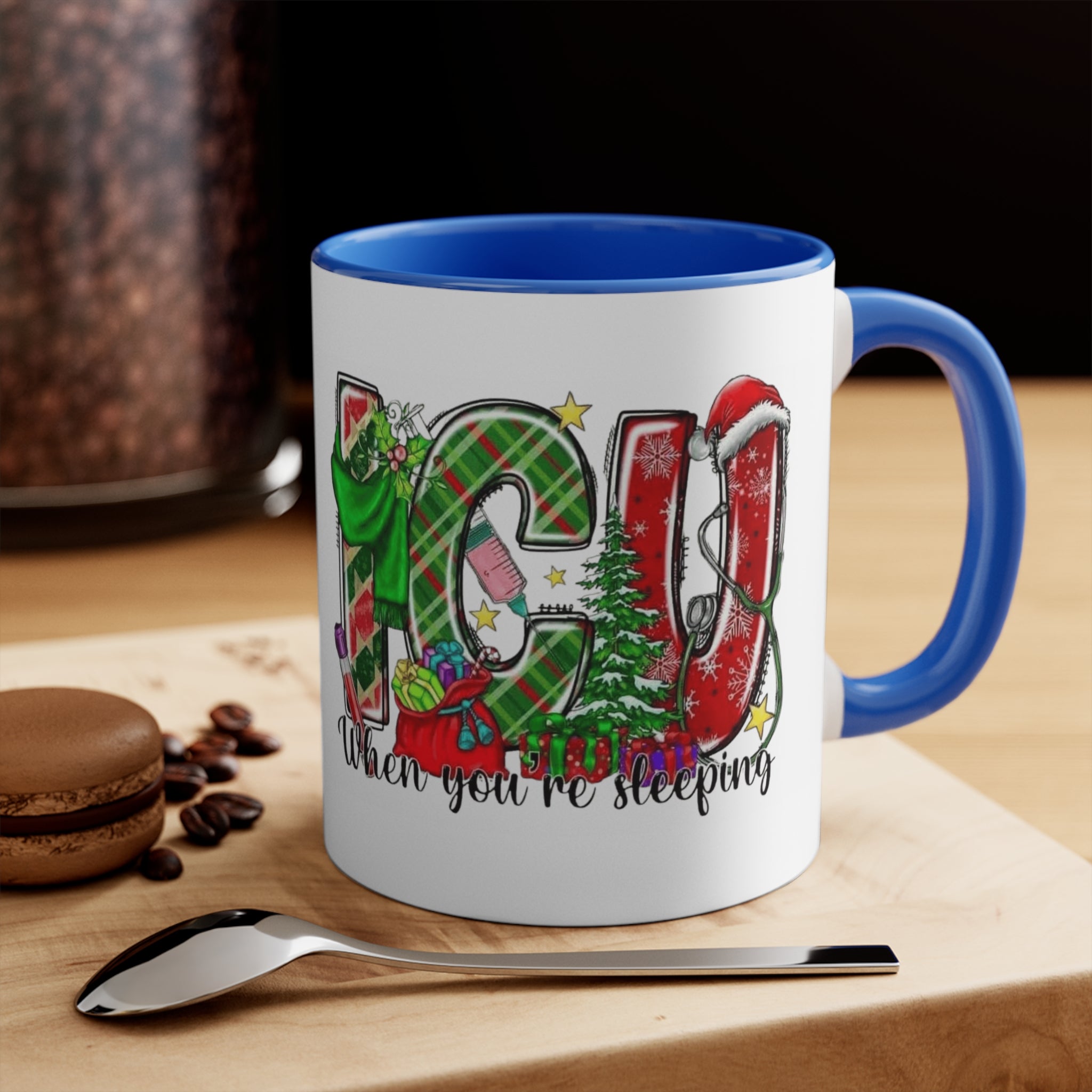 Christmas Joy Accent Mug — Festive 'JOY' Holiday Coffee Cup (11oz)Medical Christmas Mug