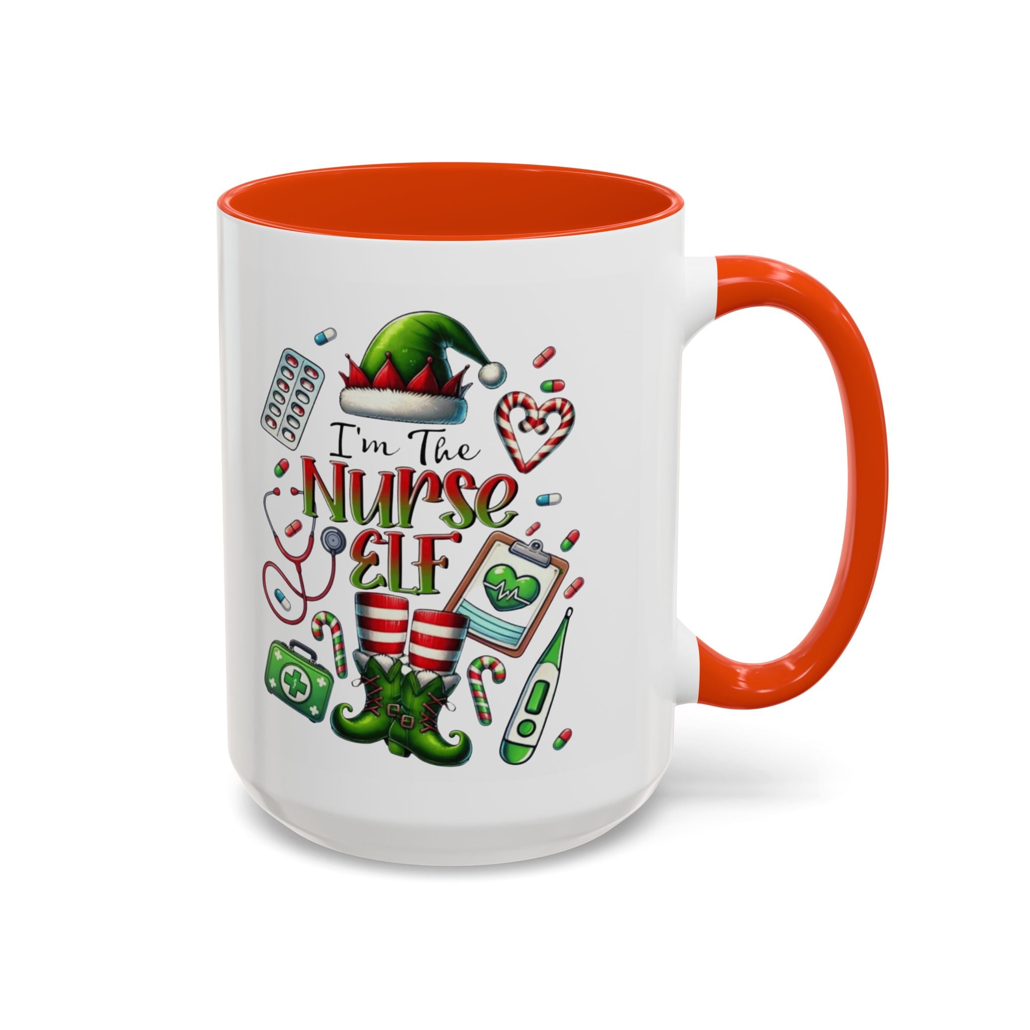 Nurse Elf Coffee Mug — Christmas Medical Holiday Gift (11oz & 15oz) Medical Christmas Mug