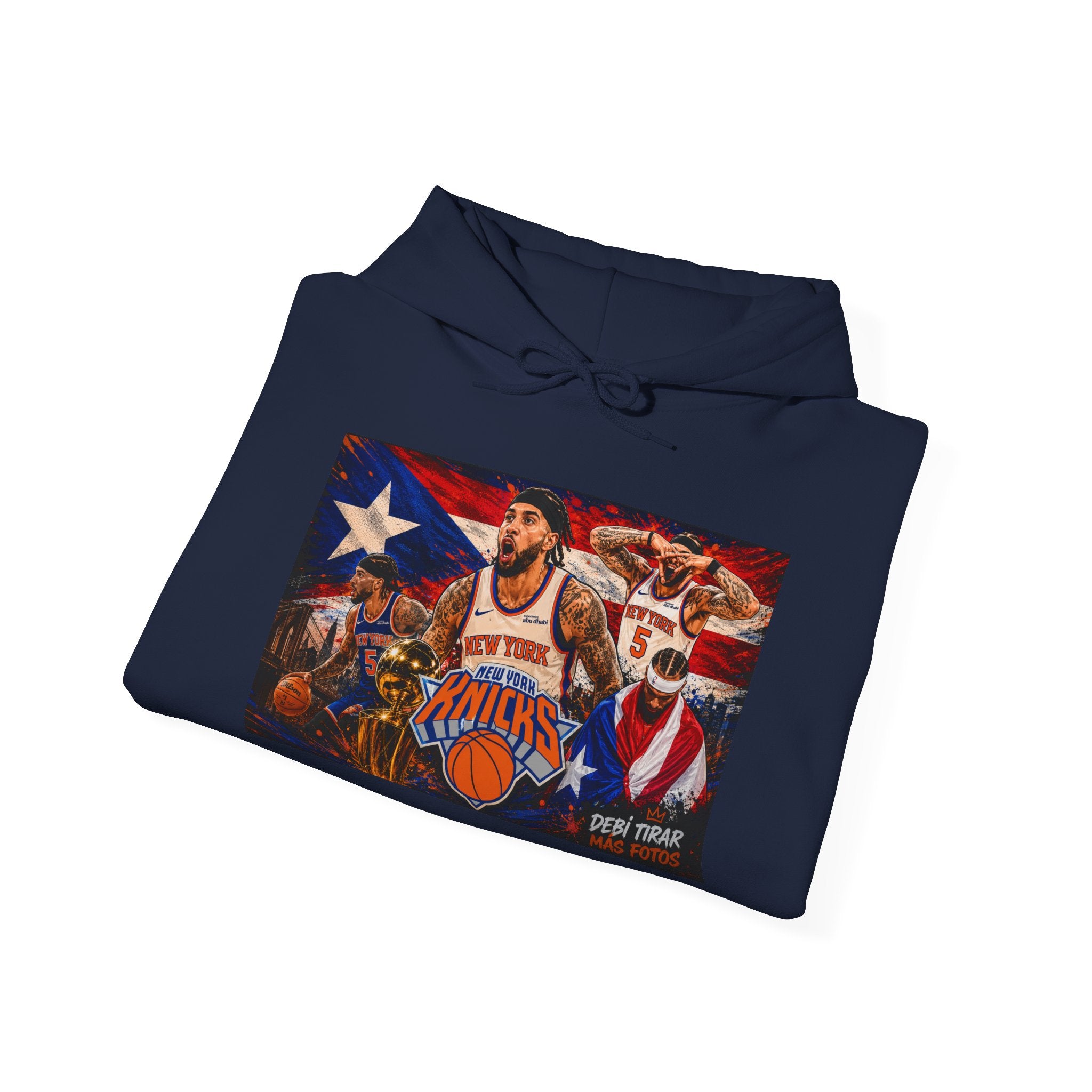 NY-K Retro Player Collage Hoodie — Basketball Fan Sweatshirt