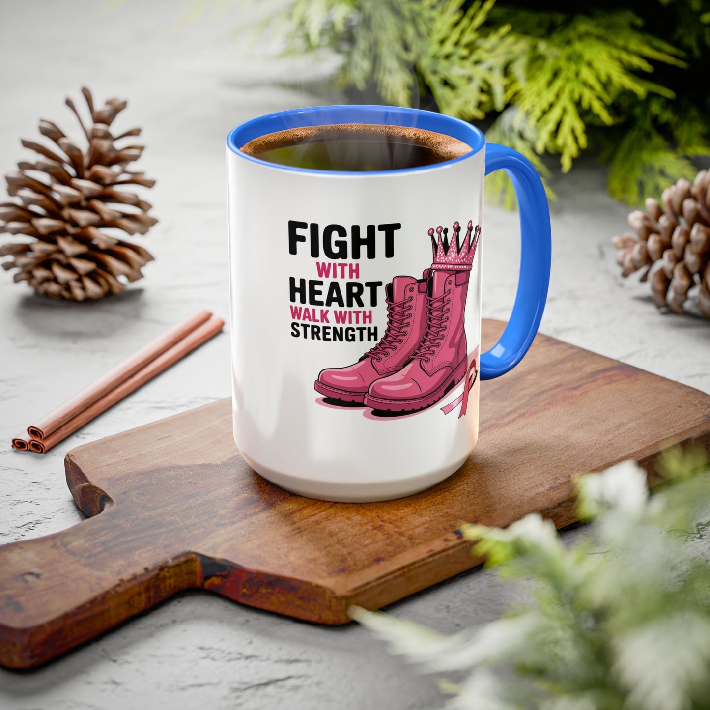 You Beat It! Cancer Survivor Mug | Motivational Gift for Her or Him | Warrior Mug