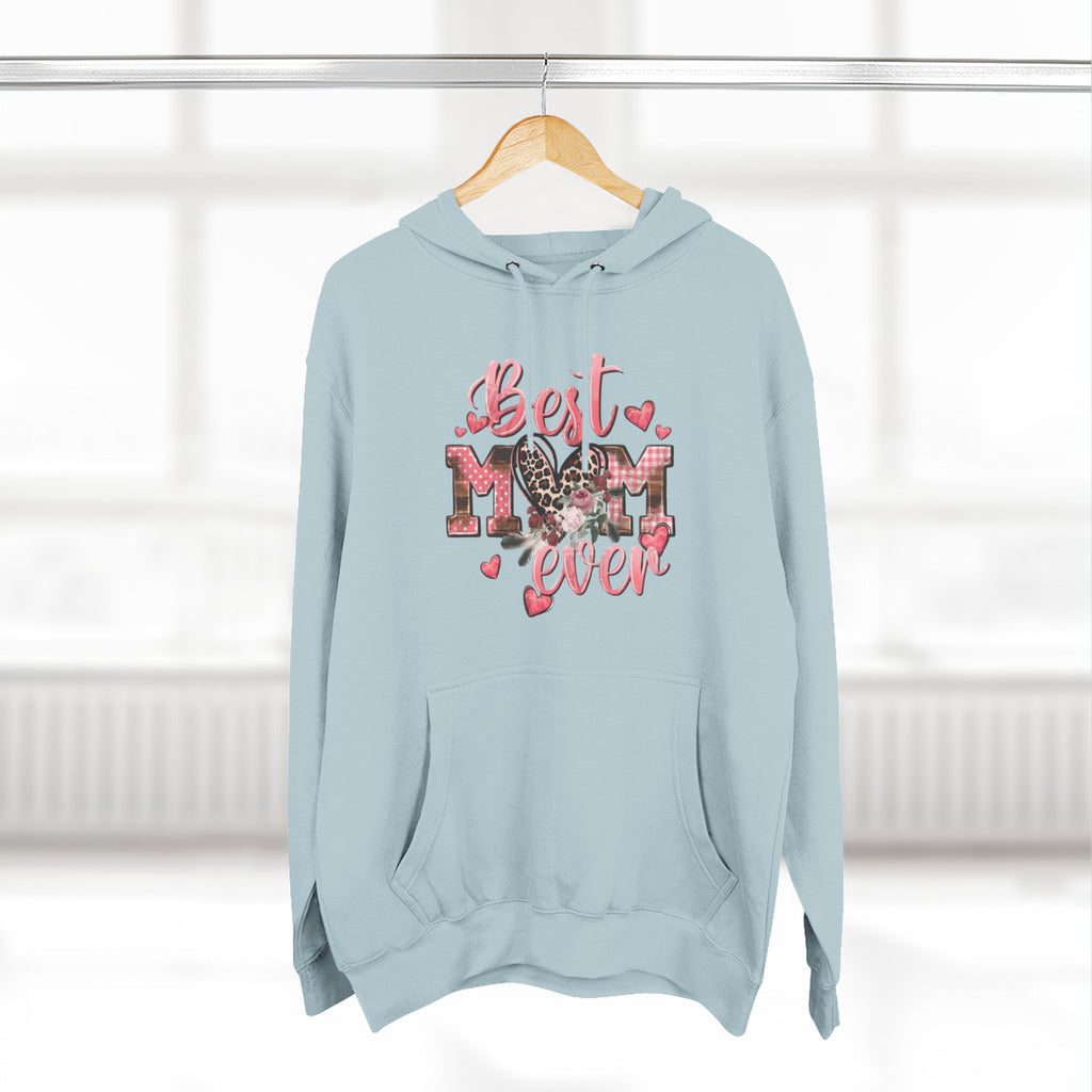 Best Mom Ever Hoodie  Leopard Heart Mother's Day Pullover