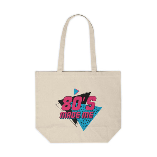 80's Made Me Tote Bag, Retro Canvas Shopper, Gift for Nostalgic Friends, Beach Bag, Grocery Tote, Perfect for 80s Parties - Metamorphosis Creations