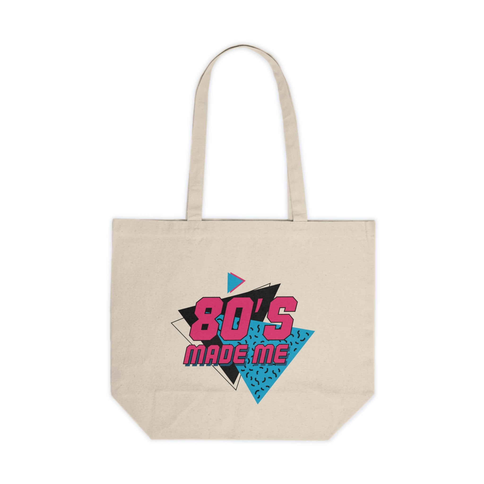 80's Made Me Tote Bag, Retro Canvas Shopper, Gift for Nostalgic Friends, Beach Bag, Grocery Tote, Perfect for 80s Parties - Metamorphosis Creations