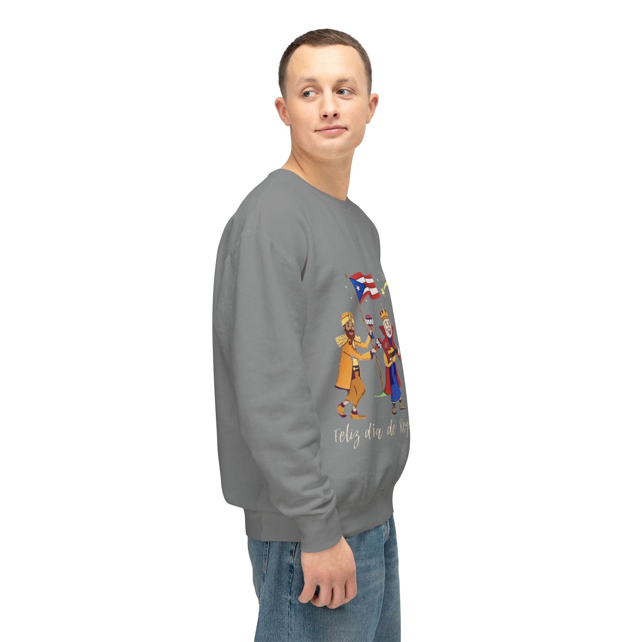 Three Kings Sweatshirt  'Feliz Día De Los Reyes Magos' Holiday Crewneck Christmas T-shirts and sweaters
