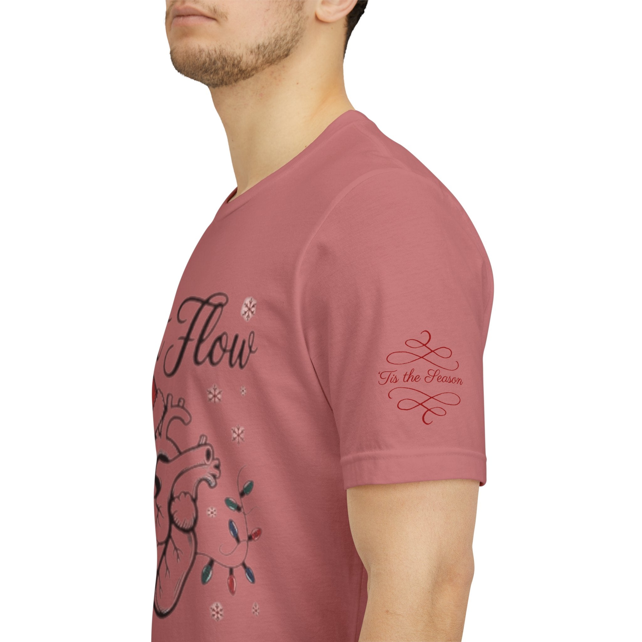 Let It Flow Heart Tee  Christmas Anatomical Heart Shirt