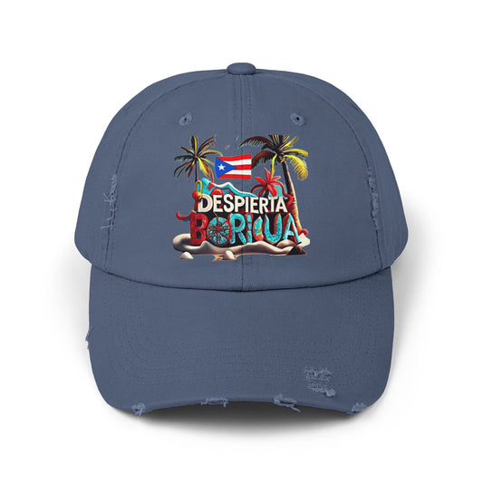 Puerto Rican Snapback Tropical Distressed Cap, Puerto Rican Pride Hat, Summer Accessories, Vacation Gear, Gift for Travelers