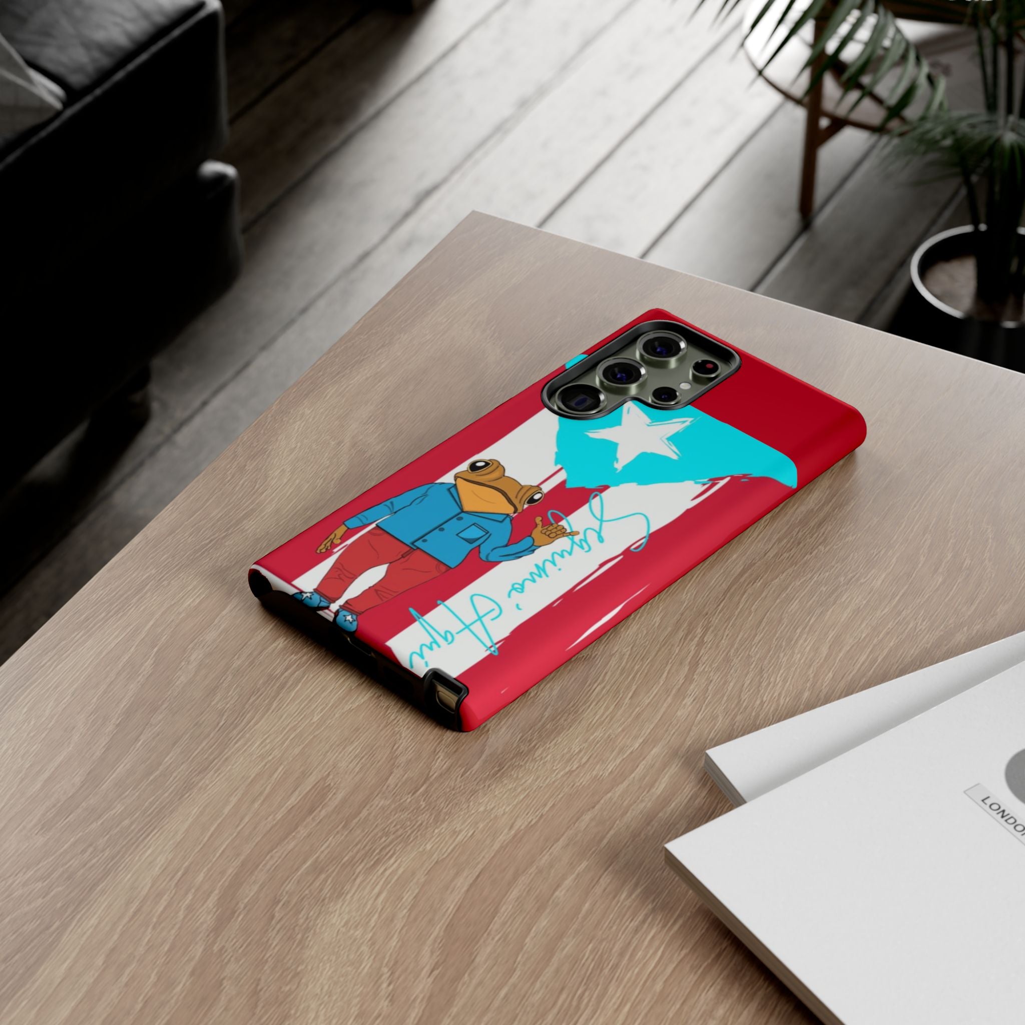 Puerto Rican Flag Frog Design ("Señorita Hops")Phone Case Isla del Encanto Phone Case – Puerto Rican Style