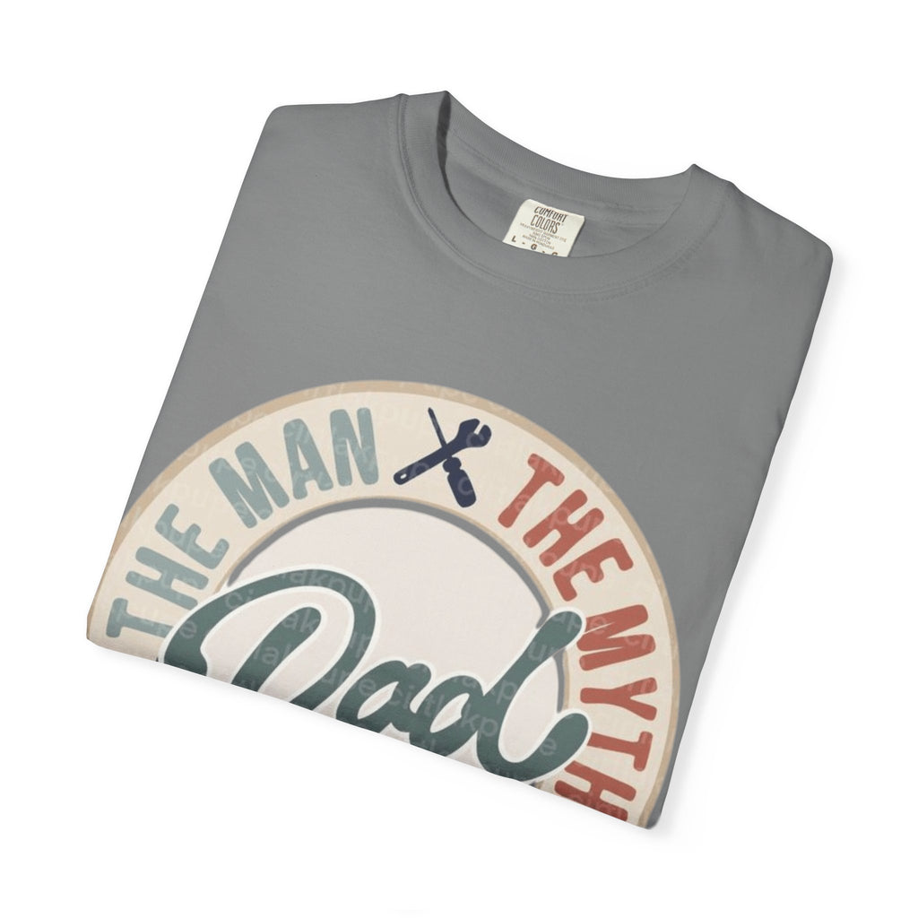 Dad Retro Badge T-Shirt — “Dad: The Man, The Myth, The Legend” Father’s Day Tee