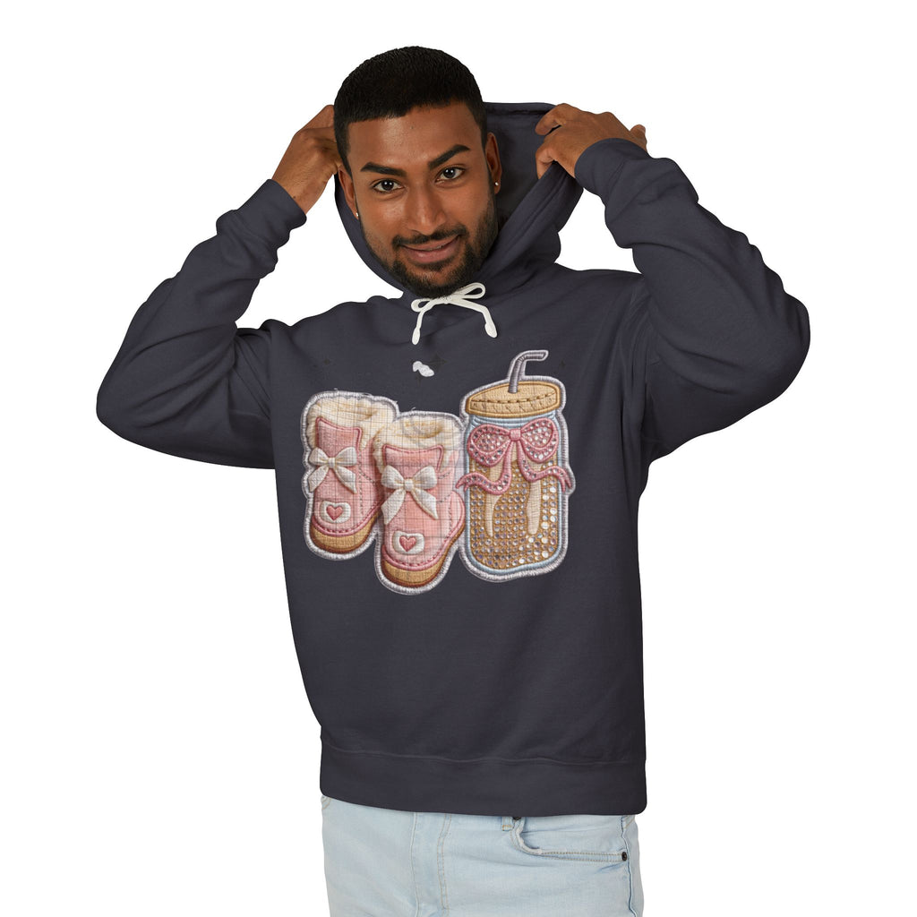 Cozy Baby Booties  Bottle Hoodie  Cute Newborn Nursing Mom Sweatshirt