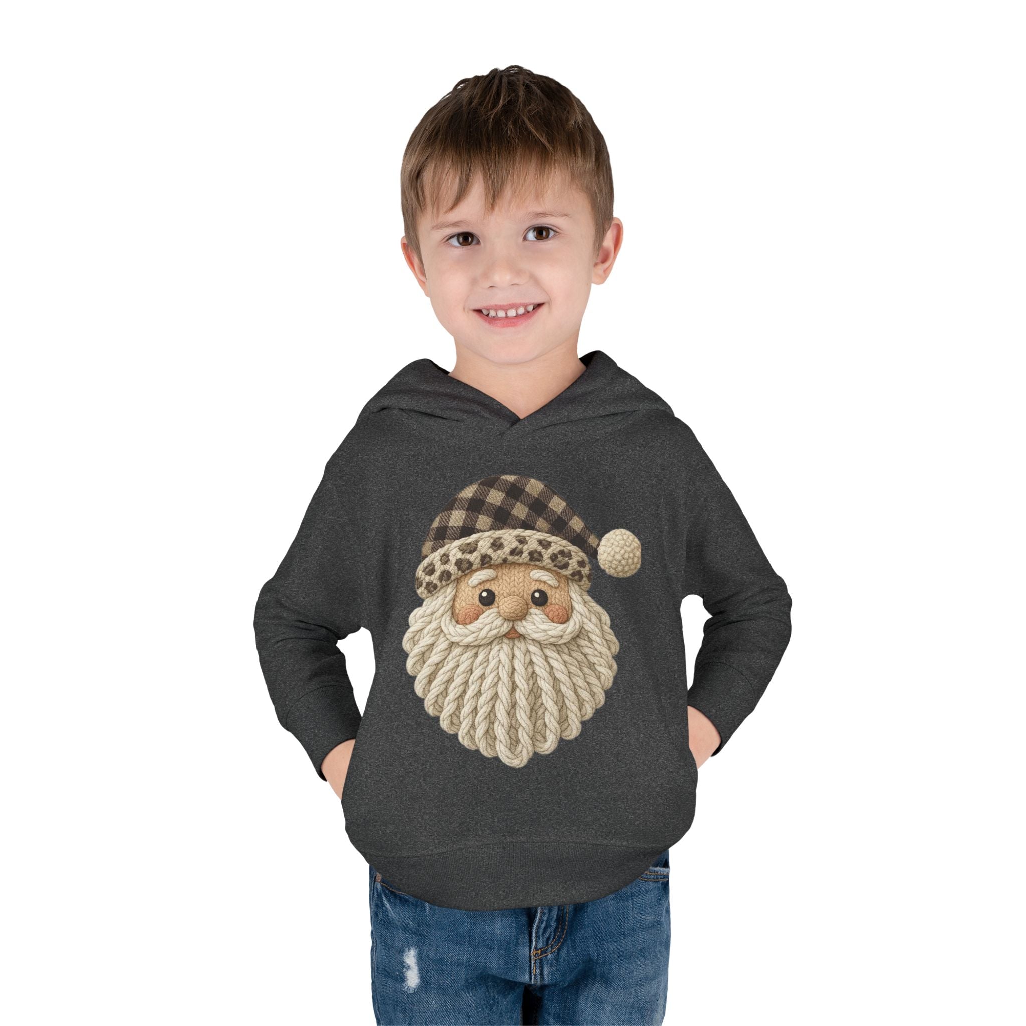 Toddler Hoodie  Cozy Plaid Santa Gnome Pullover